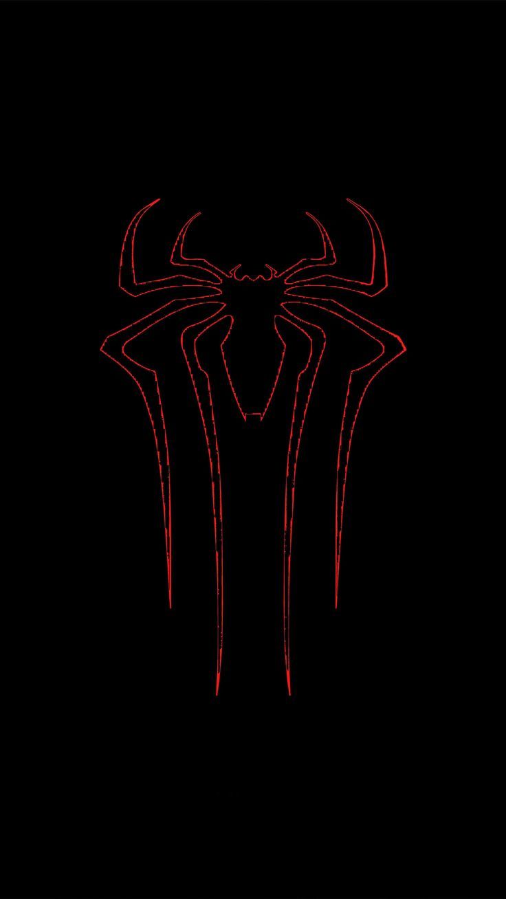 736x1308 Spider Man Logo Red Dark Background 4K Ultra HD Mobile Wallpaper For IPhone & Android