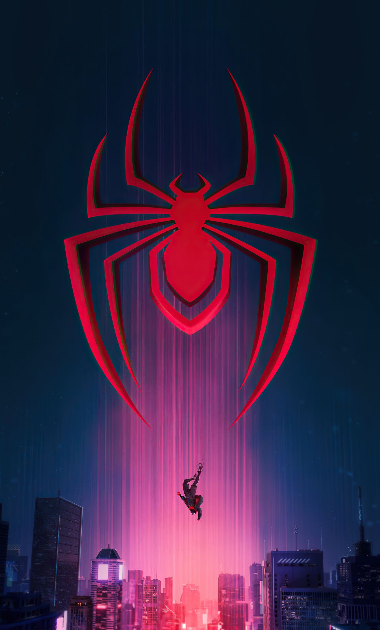 1280x2120 Spider Man Miles Morales Logo iPhone , HD 4k Wallpaper, Image, Background, Photos and Picture