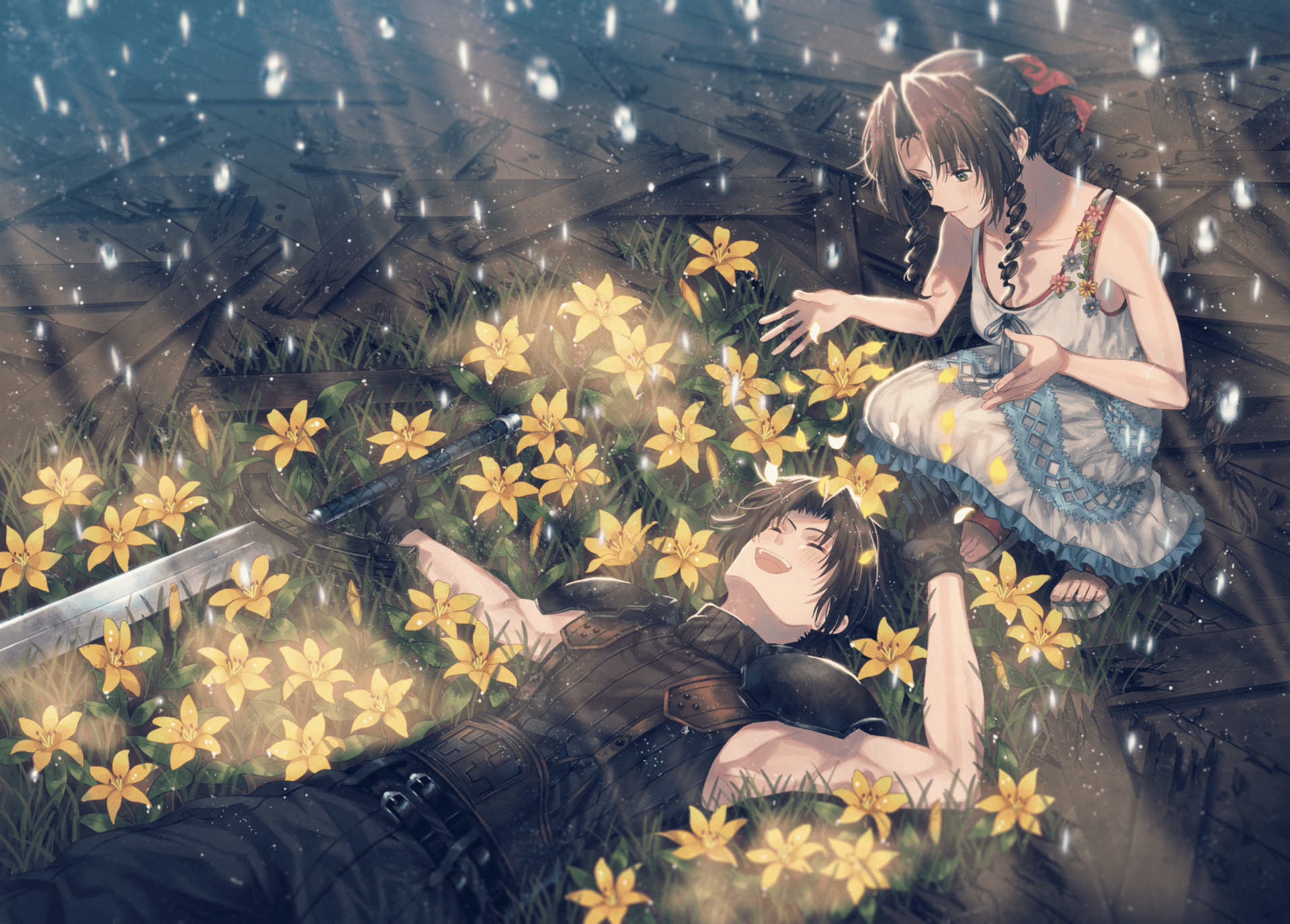 1920x1376 Crisis Core: Aerith & Zack HD Wallpaper