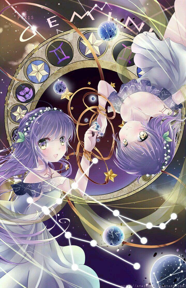 719x1111 Anime Art♢ [2] Gemini ♥㊙. Anime zodiac, Anime, Anime art