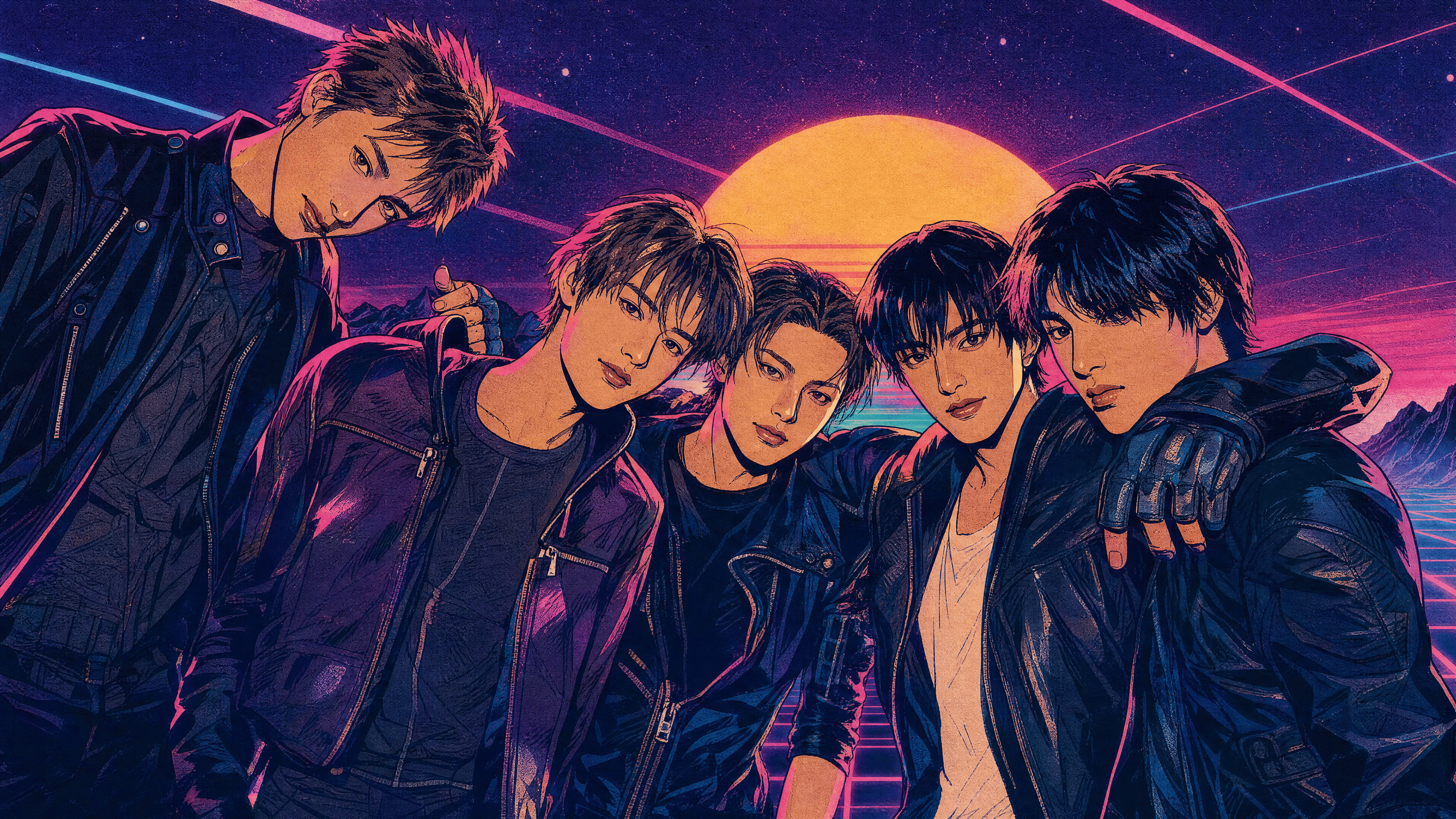 3840x2160 Cortis: Neon Midnight Collective
