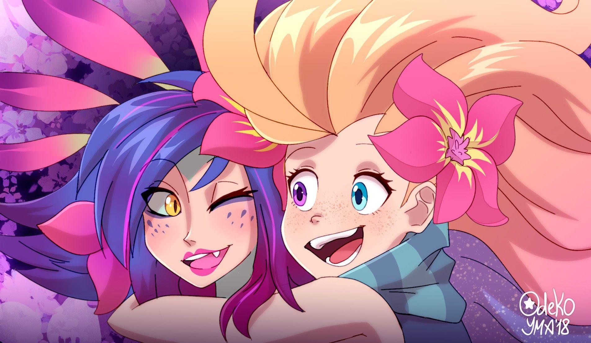 1905x1107 Neeko & Zoe. Wallpaper & Fan Arts. League Of Legends