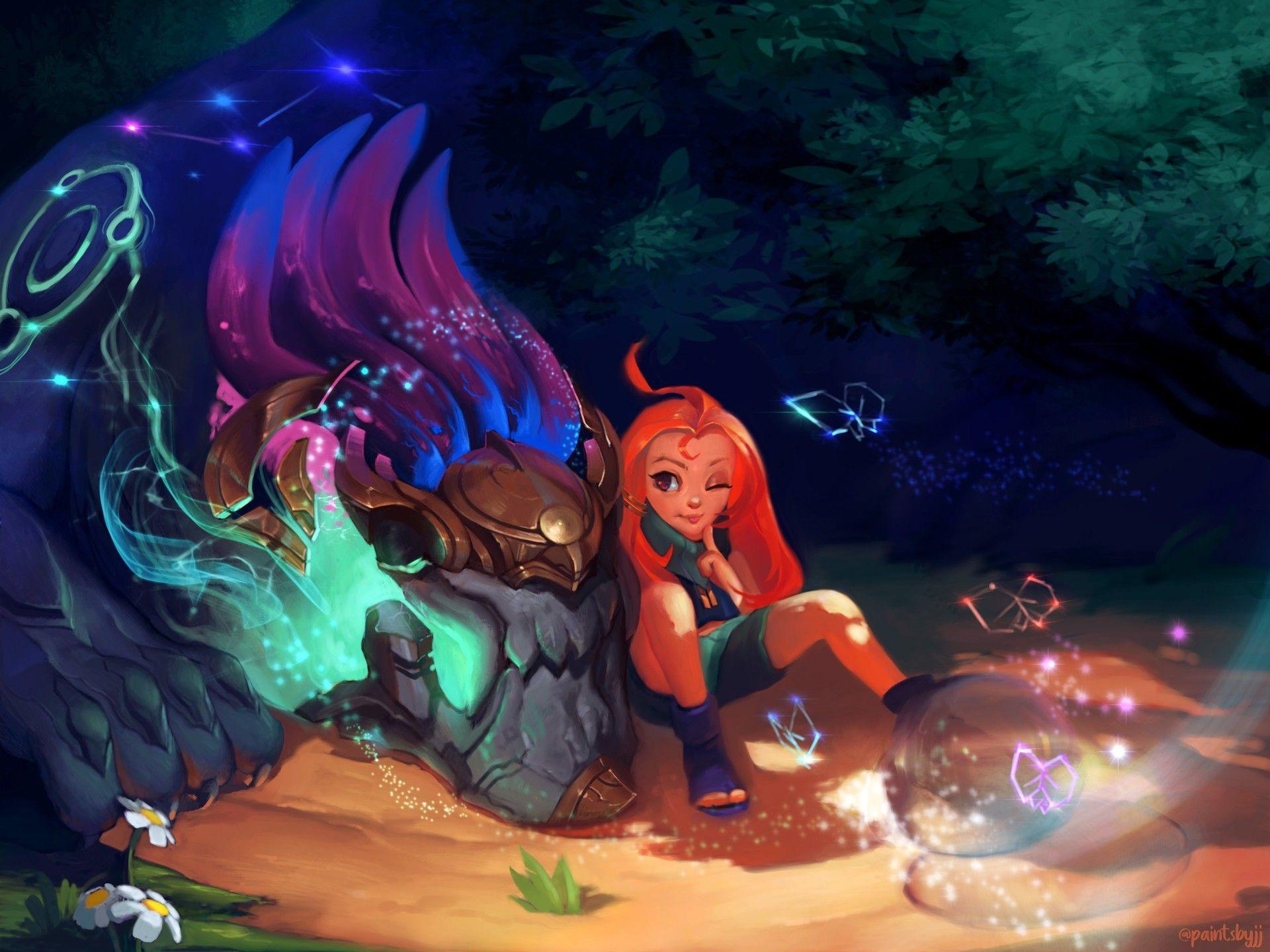 1920x1439 Aurelion Sol & Zoe. Wallpaper & Fan Arts. League Of Legends