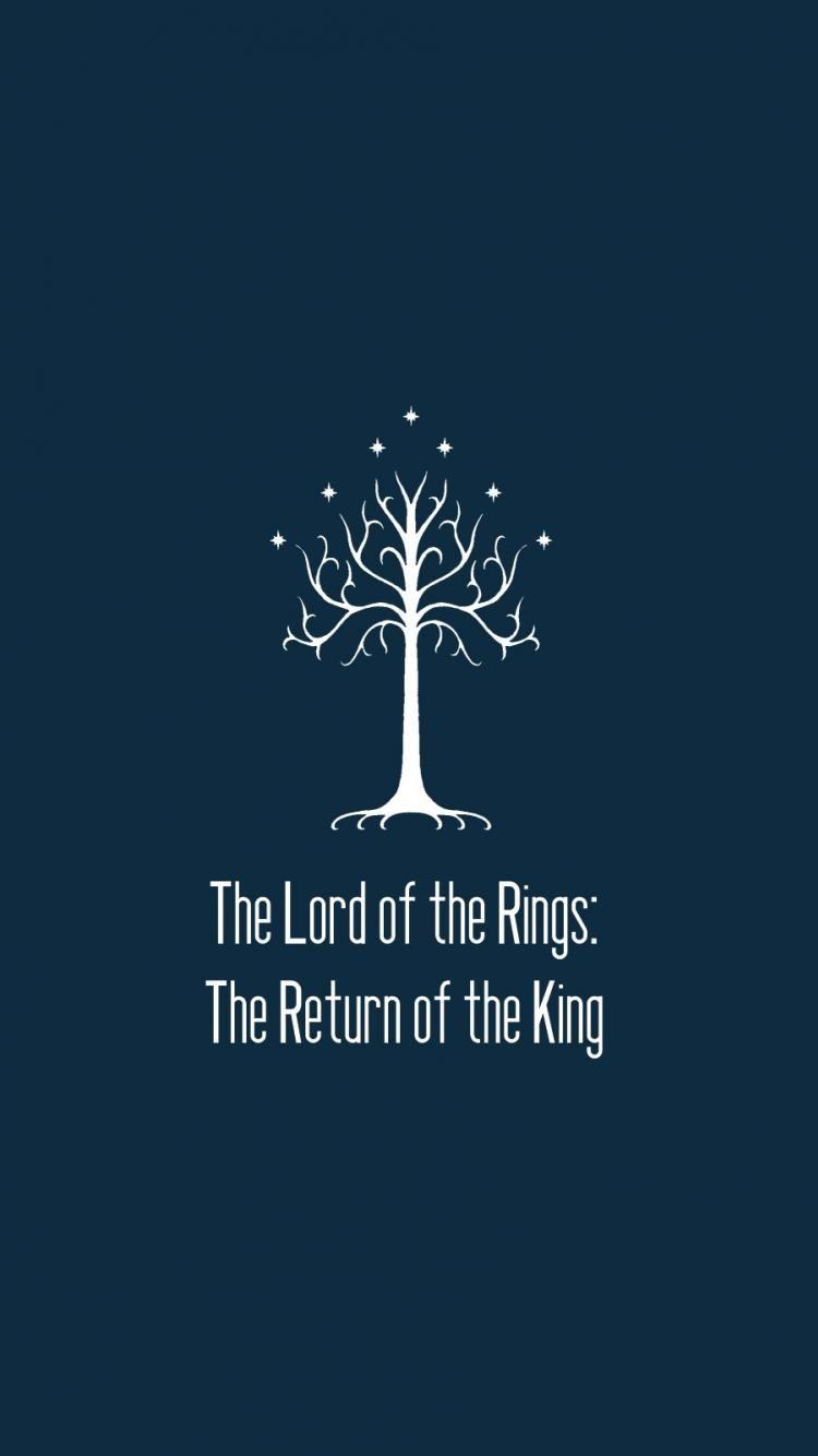 750x1334 Minimalistic the lord of rings simple return king wallpaper