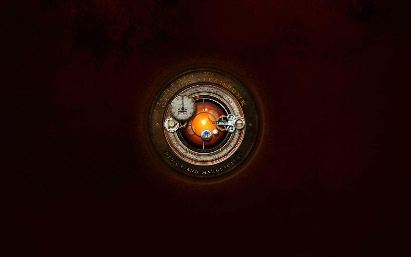 1440x900 Steampunk Clock Leather Desktop Wallpaper 1440px by yereverluvinuncleber. Steampunk clock, Steampunk art, Desktop wallpaper