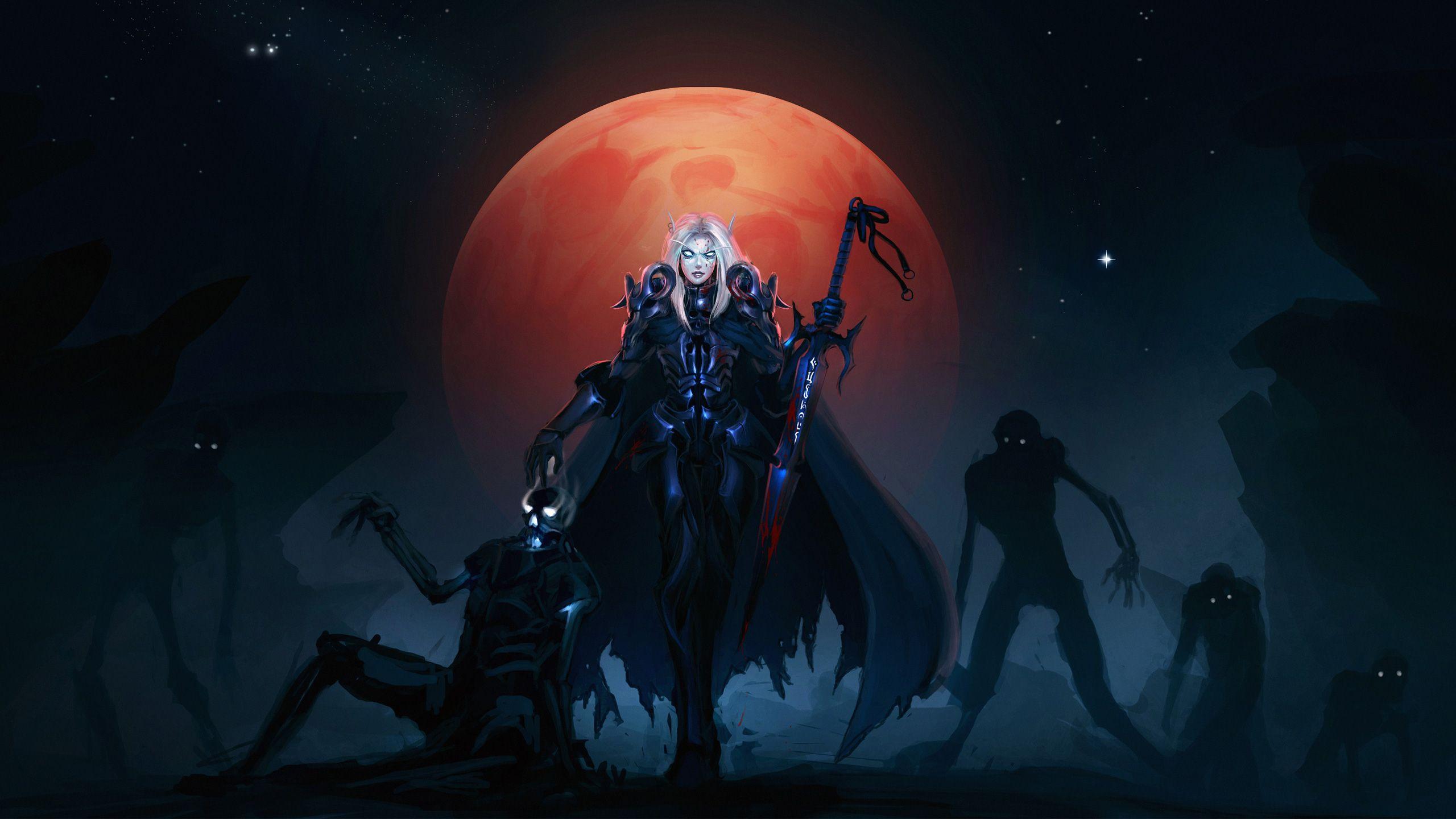 2560x1440 World of Warcraft Blood Elf HD wallpaper