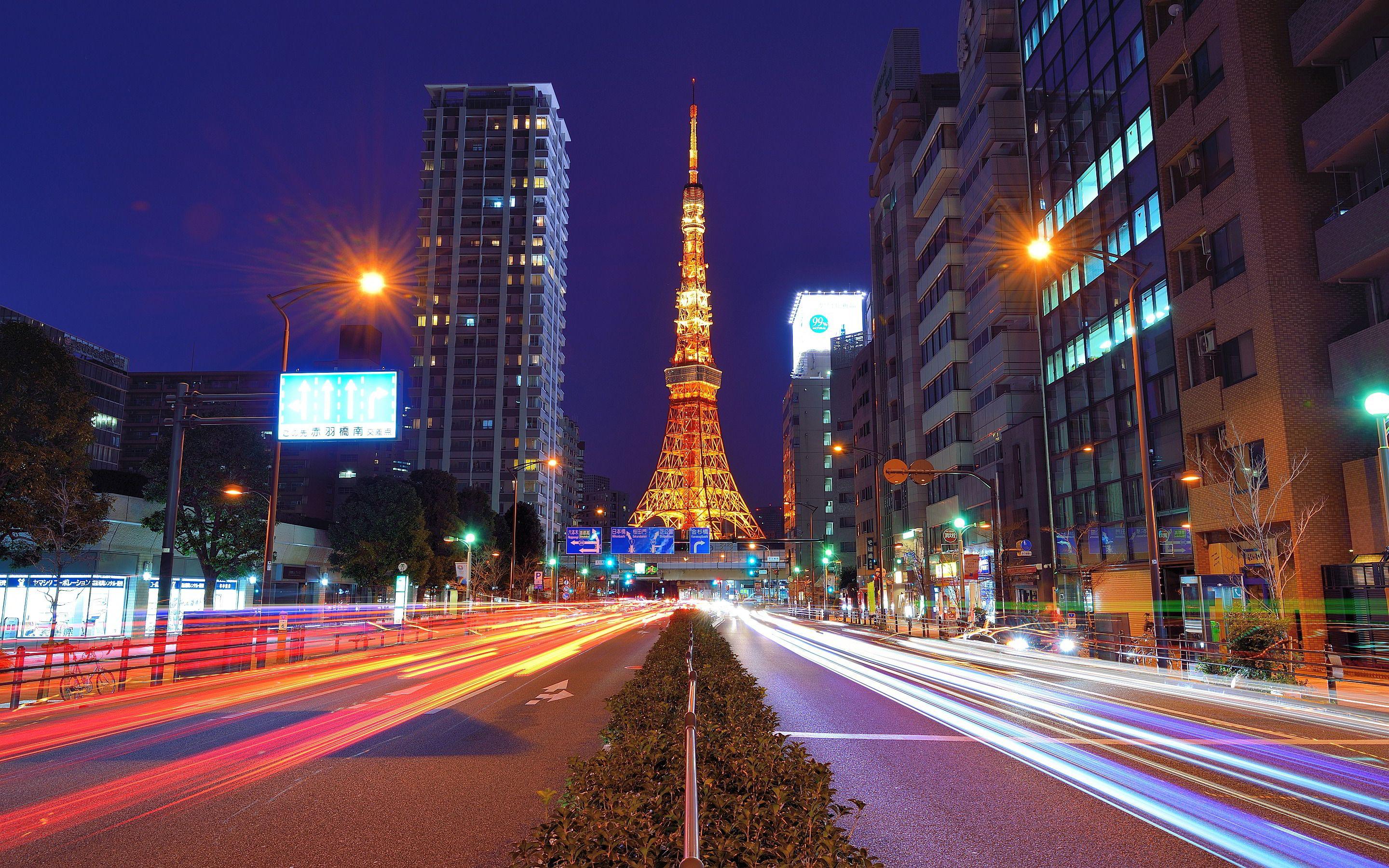2880x1800 Tokyo tower night