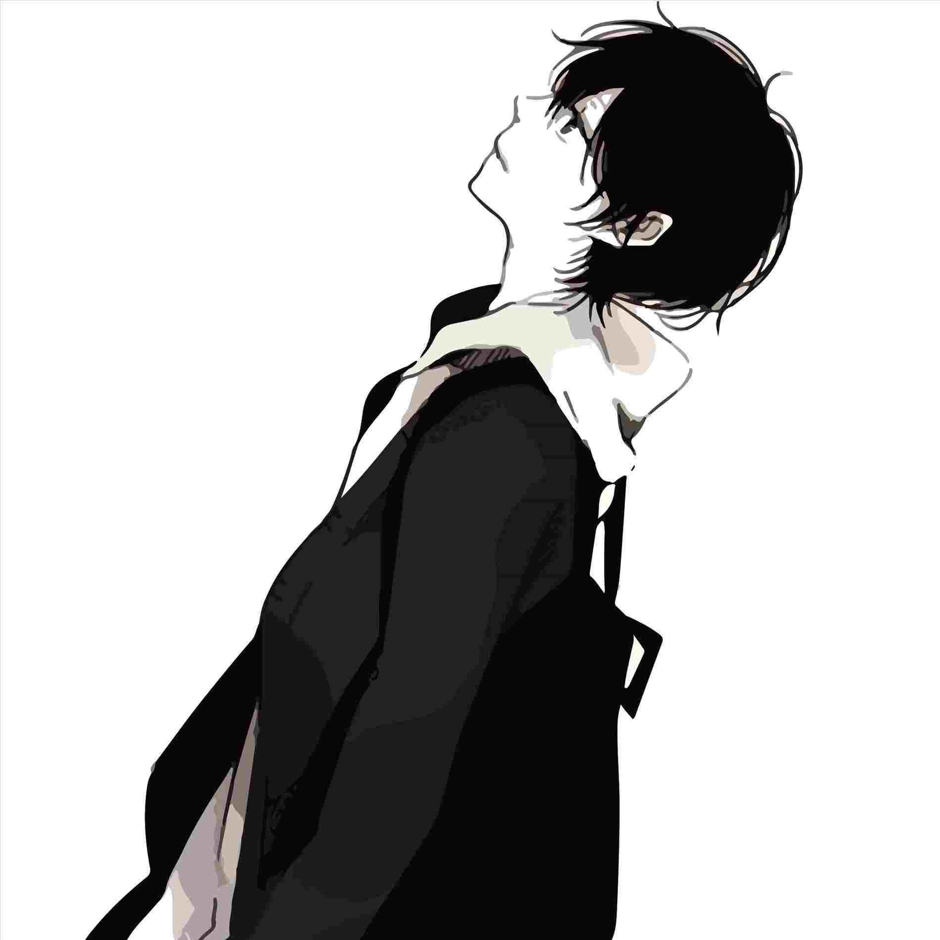 1900x1900 Sad Anime Guy With Guitar Wallpaper