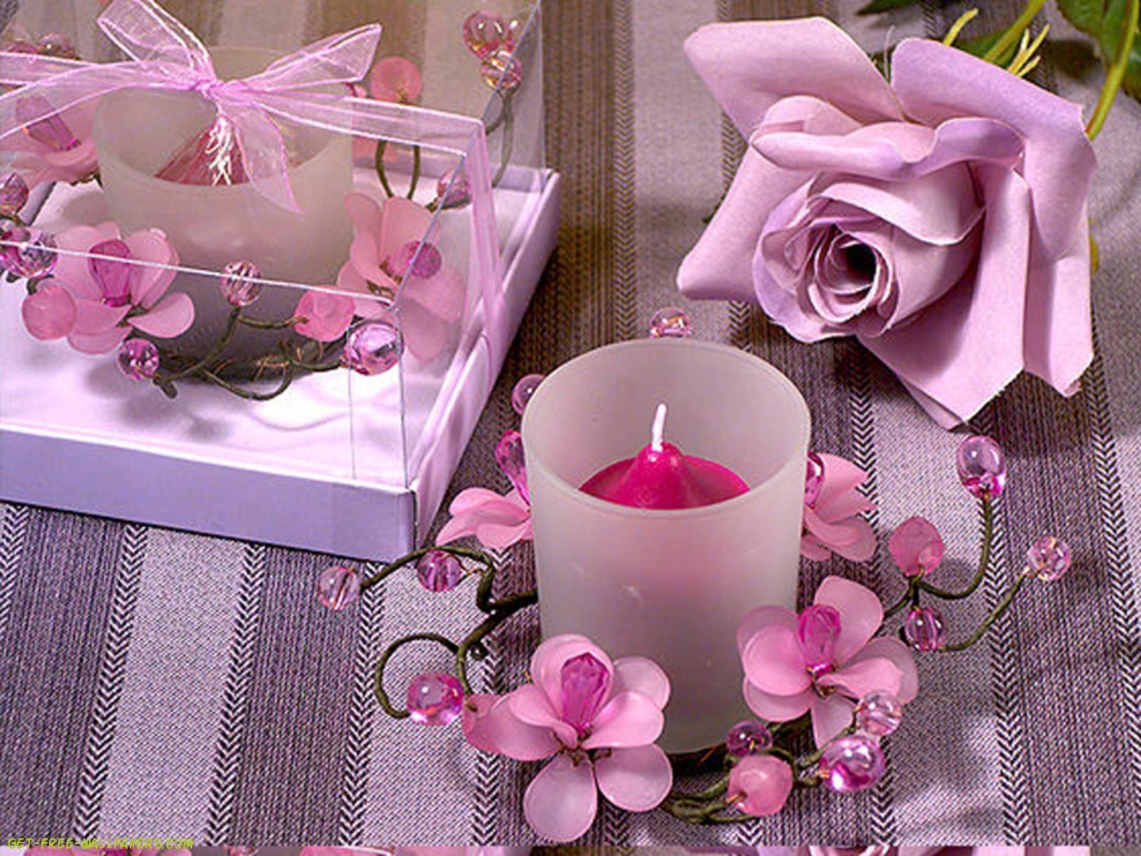 Pink Candles Wallpaper