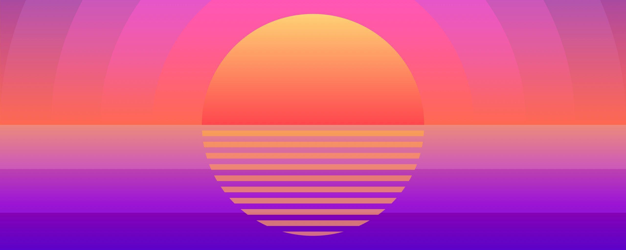 2560x1024 Download wallpaper 2560x1024 sun, art, geometric, lines, circles ultrawide monitor HD background