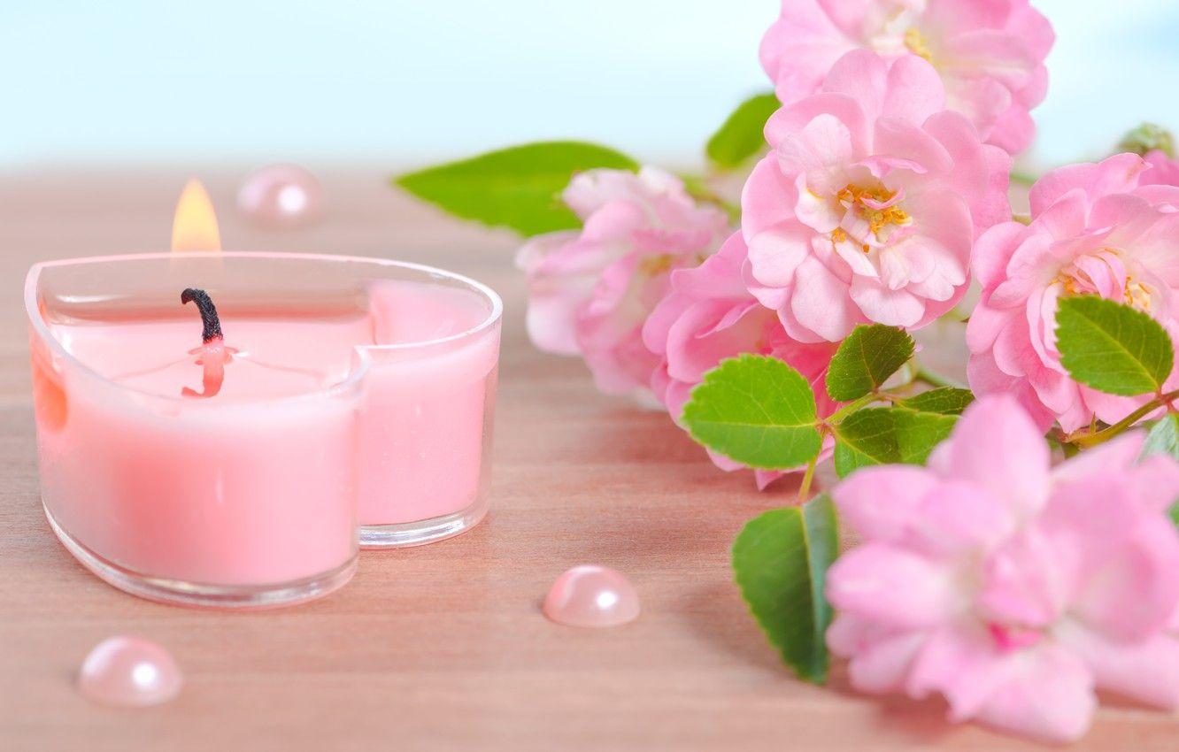 1332x850 Wallpaper flowers, Spa, background, Spa, candles, spa stones image for desktop, section разное