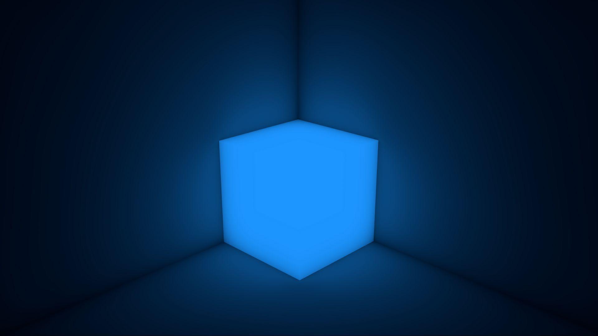 1920x1080 Download wallpaper 1920x1080 cube, neon, shape, backlight full hd, hdtv, fhd, 1080p HD background