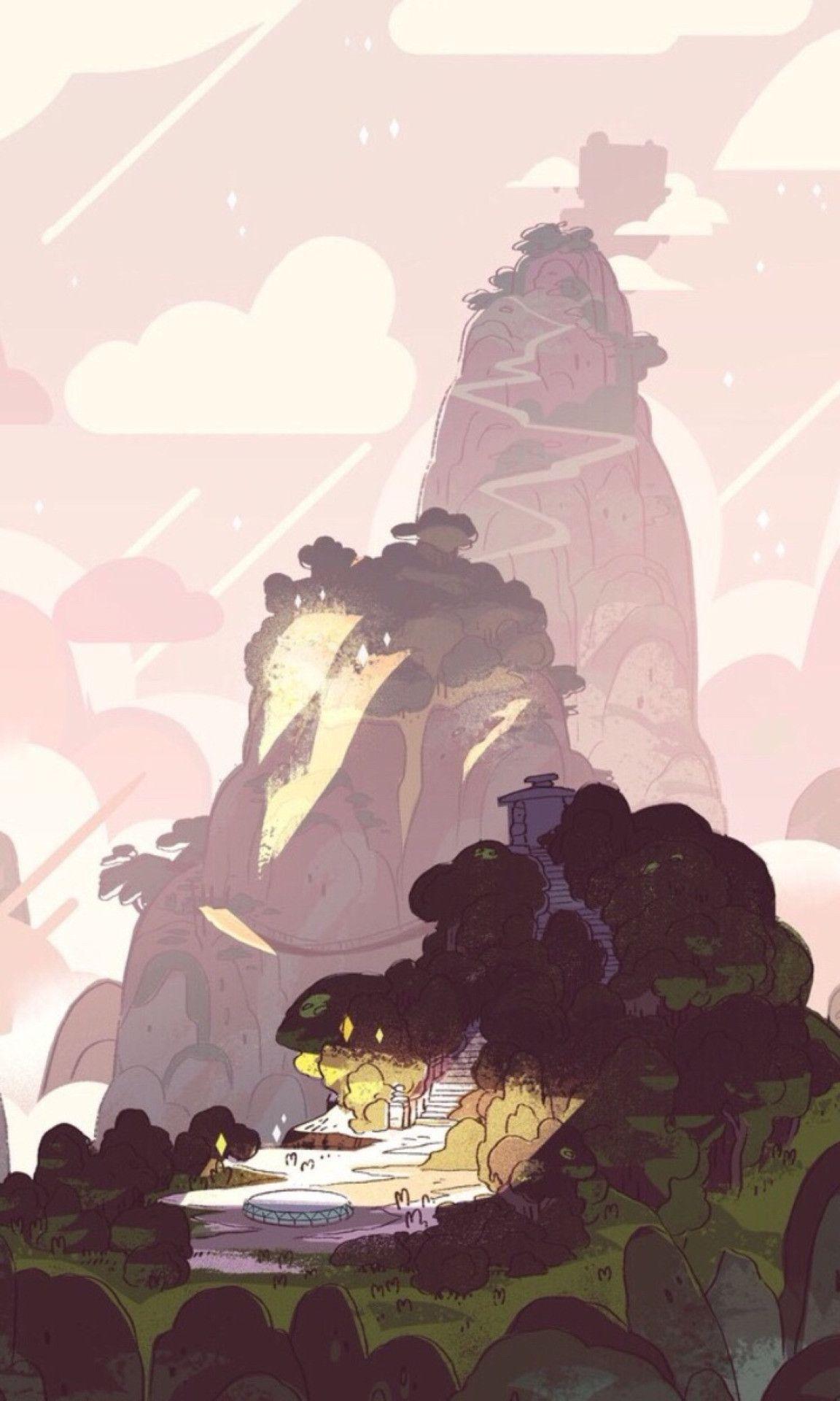 1152x1920 cartoon network pink background SU aesthetic phone wallpaper Rebecca Sugar steven universe iPhone Wallpaper phone