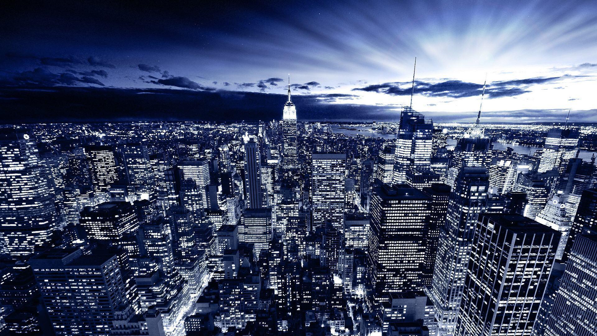 Blue City Night Wallpapers - Top Free Blue City Night Backgrounds