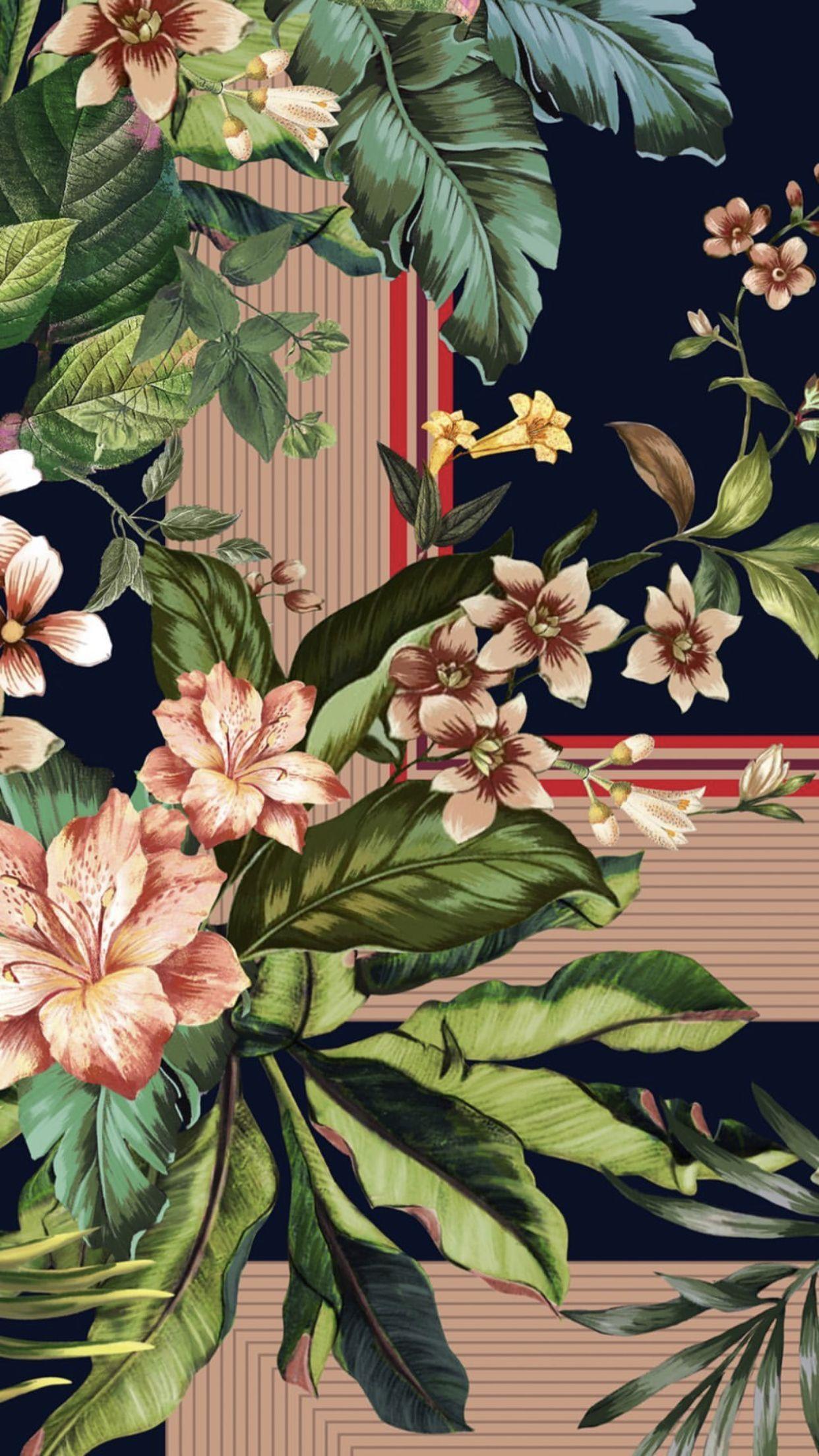 1242x2208 FARM. Abstract flower art, Collage background, Botanical art