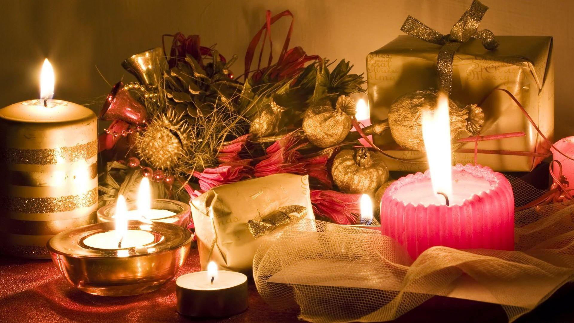1920x1080 New Year Holiday Christmas Gifts Candles wallpaperx1080