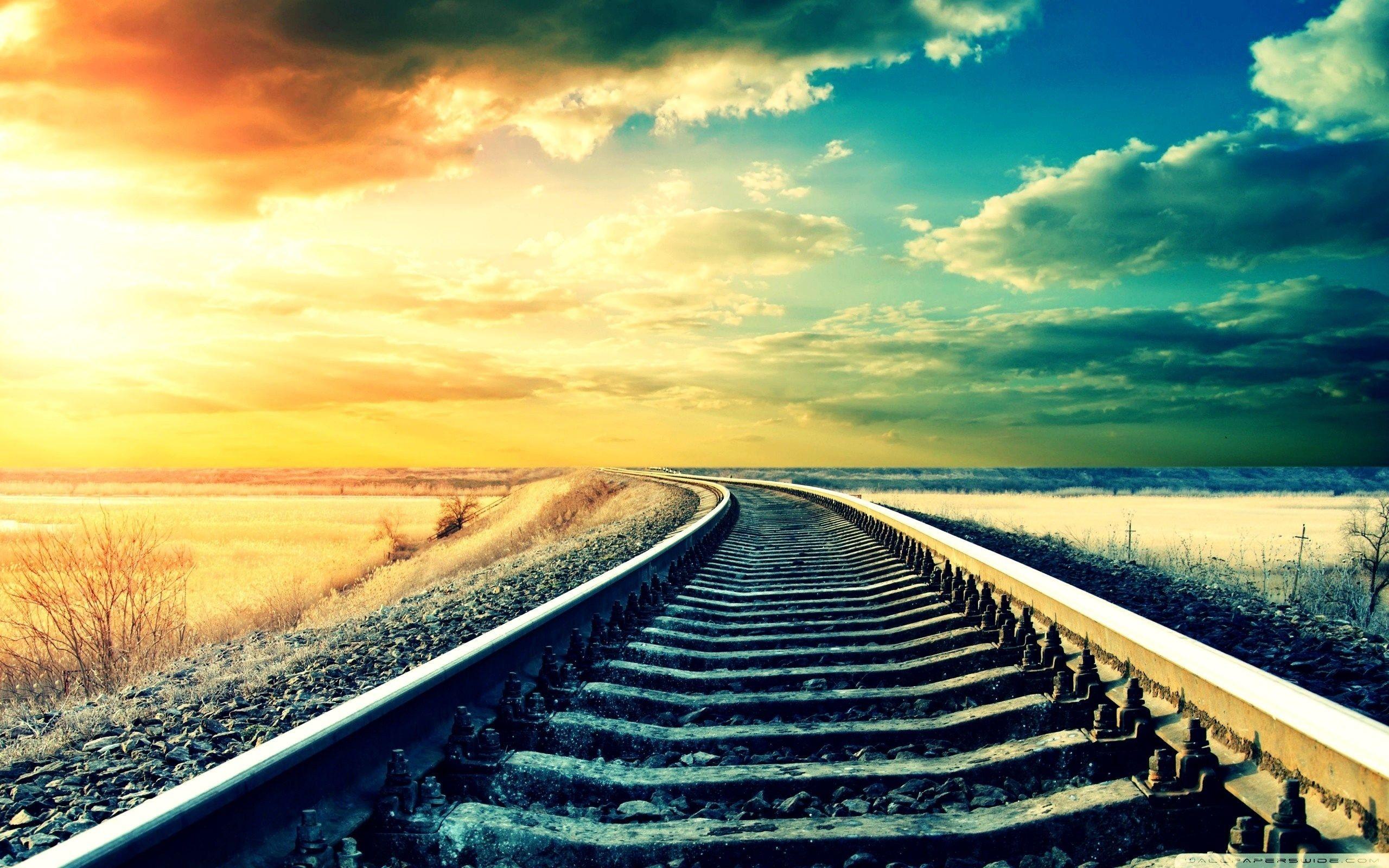 Railway Track Wallpapers - Top Free Railway Track Backgrounds -  WallpaperAccess