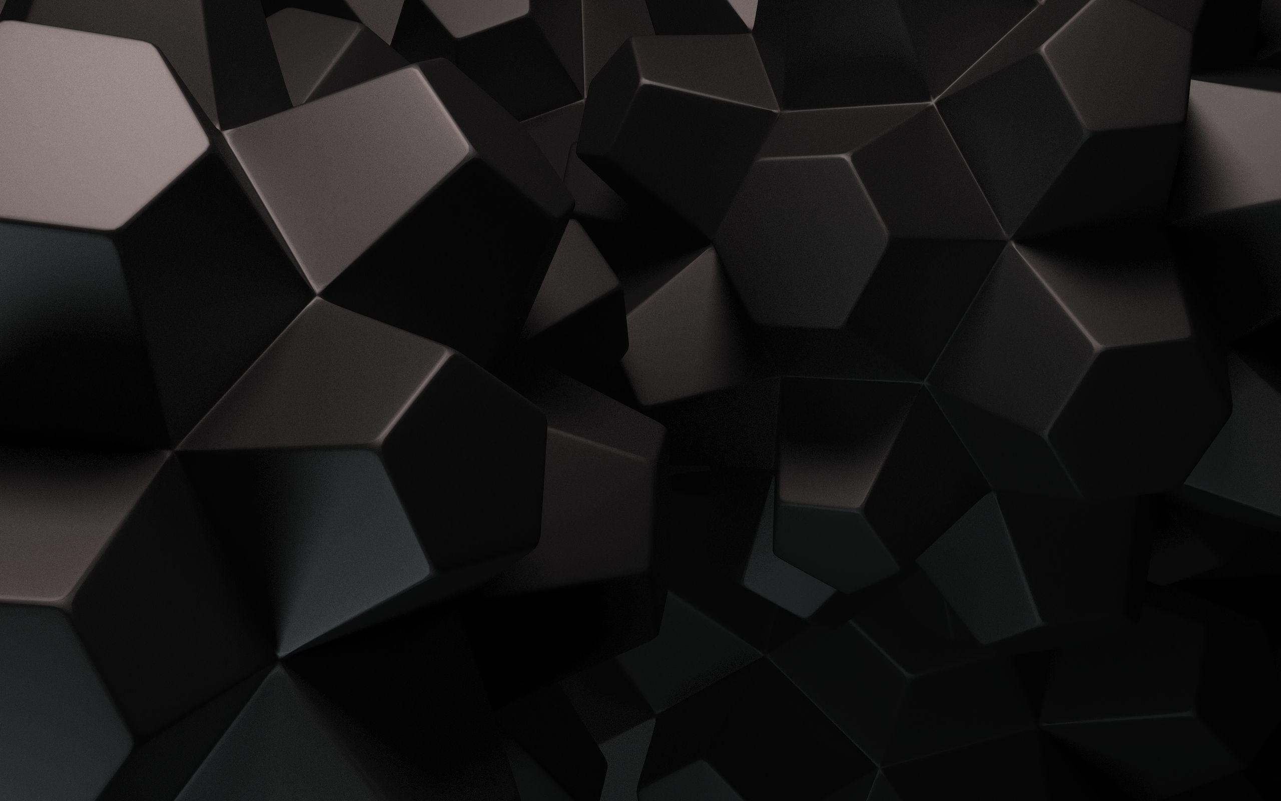 2560x1600 Black Geometric Wallpaper