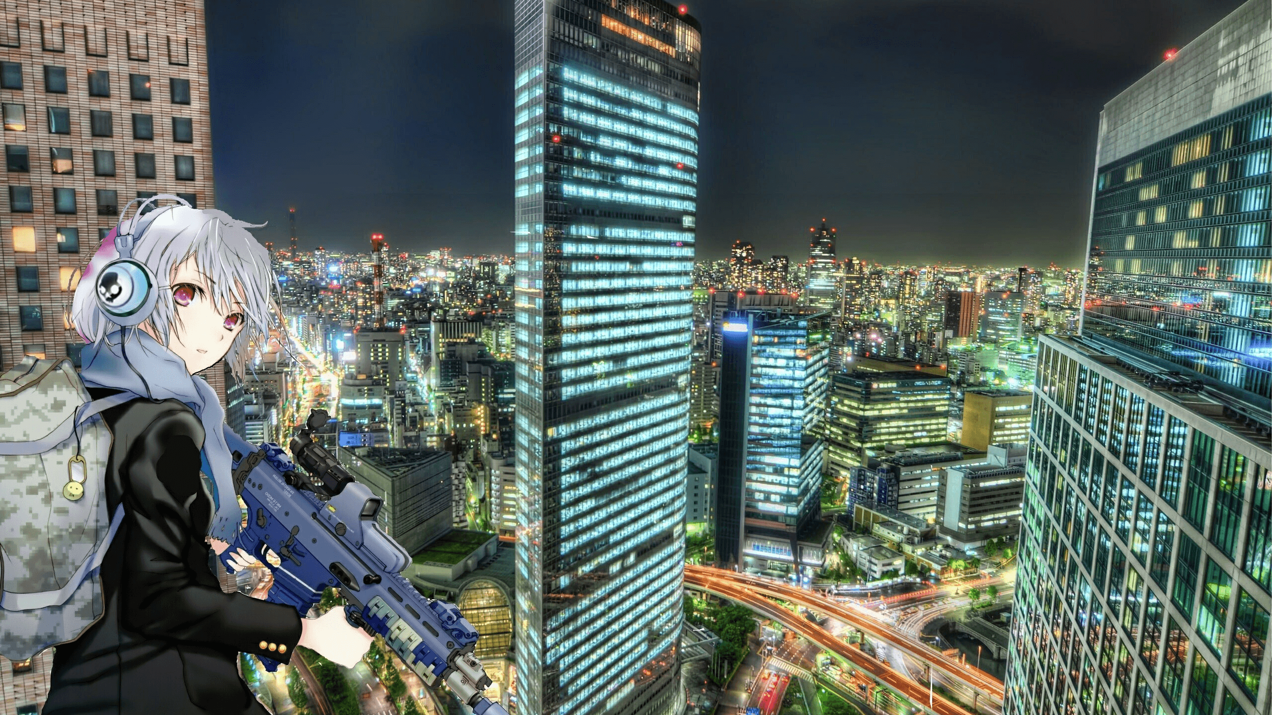 2560x1440 Download 2560x1440 cyberpunk, futuristic, tokyo, skyline, japan