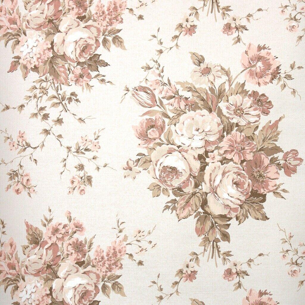 1024x1024 Red and Pink Peonies on Light Beige Background Floral Wallpaper VT743325 online