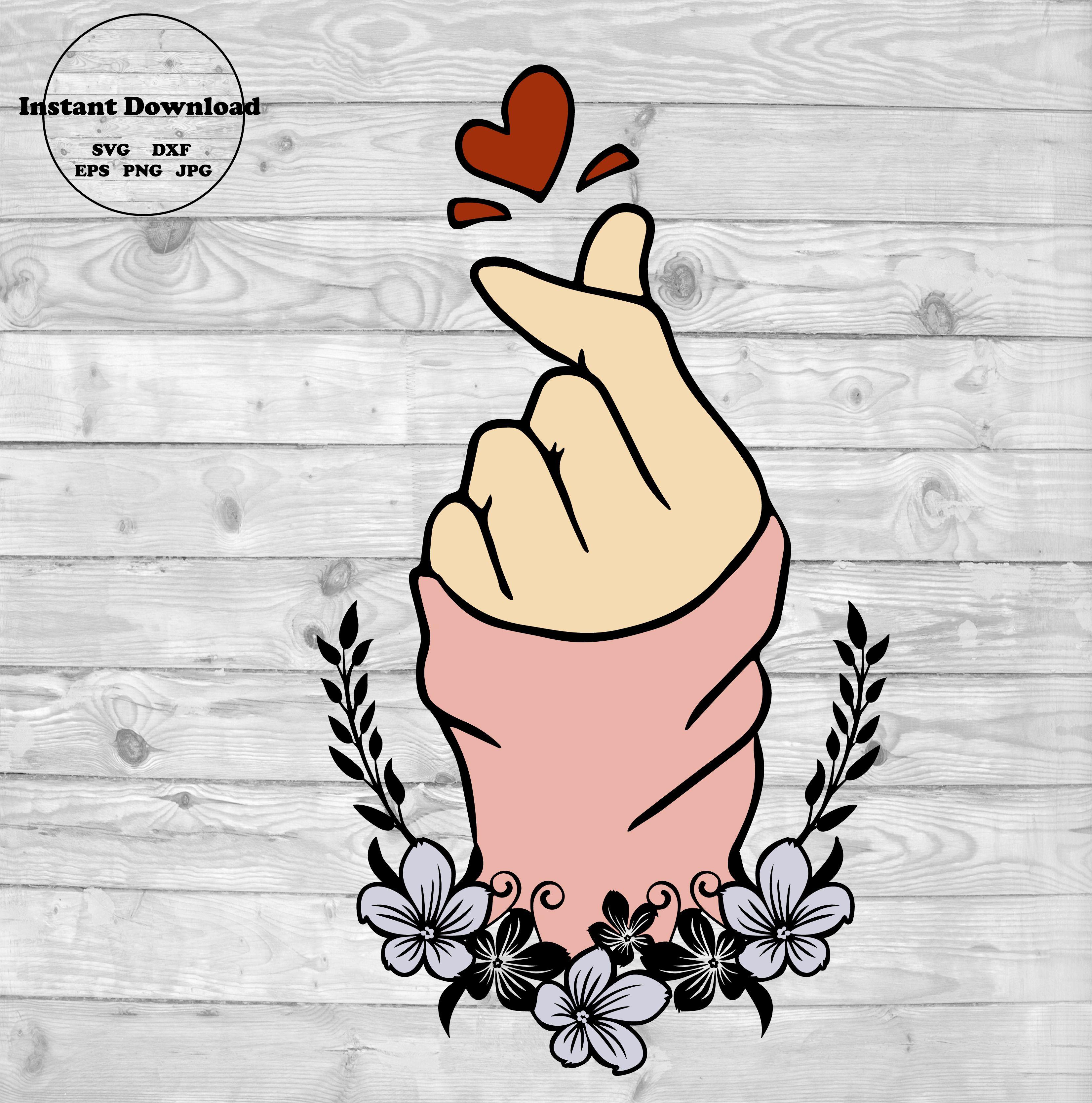 Finger Heart  Black Background Wallpaper Download  MobCup