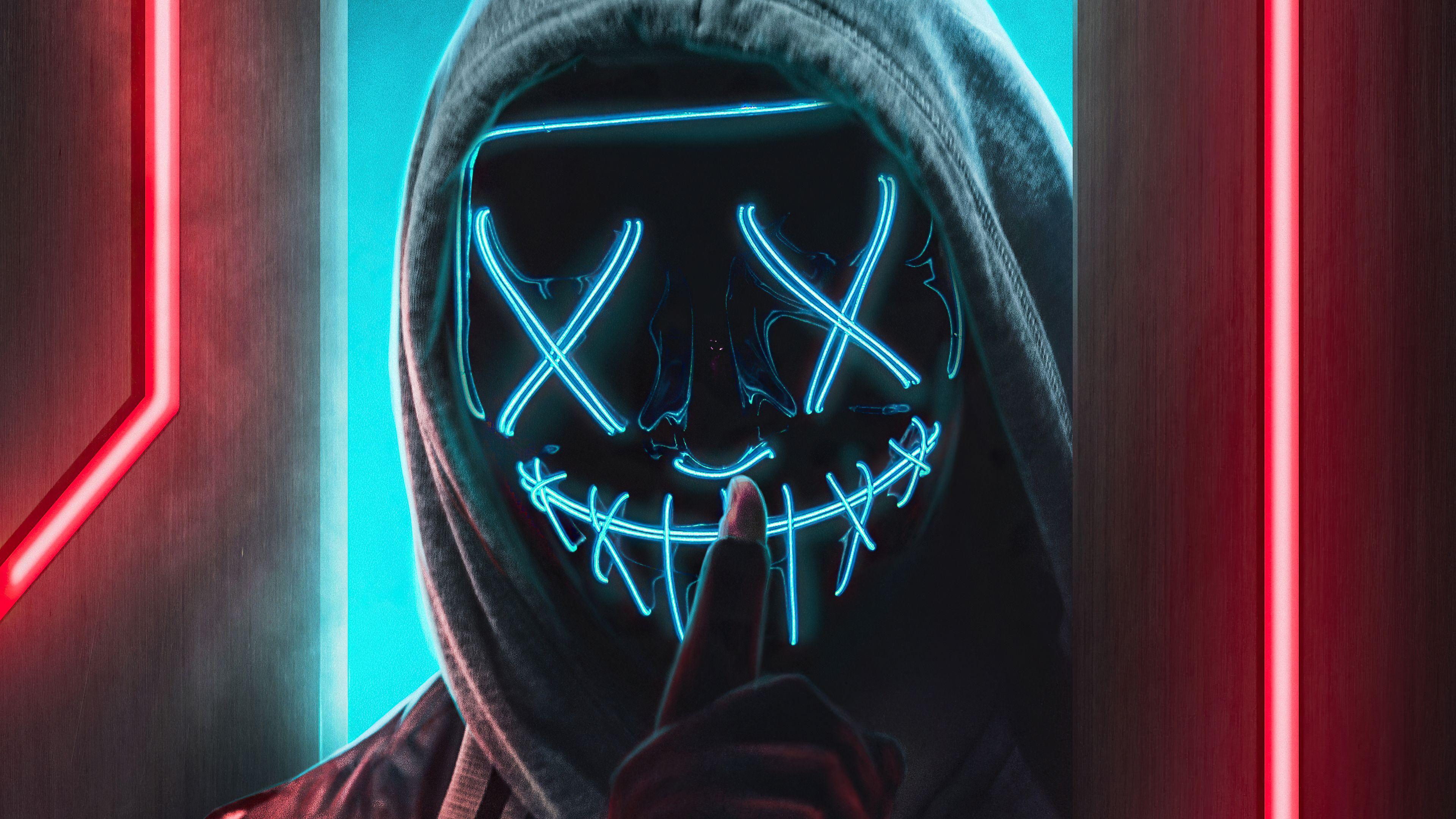 3840x2160 Ssh Mask Glowing Boy 4k Wallpaper, HD Artist Wallpaper, 4k Wallpaper, Image, Background, Photos and Picture