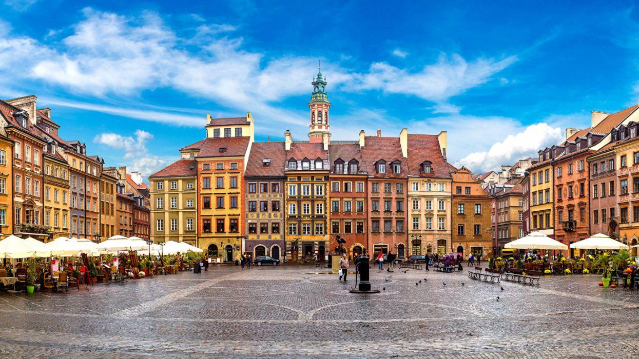 1245x700 Warsaw Poland Houses city wallpaperx1080