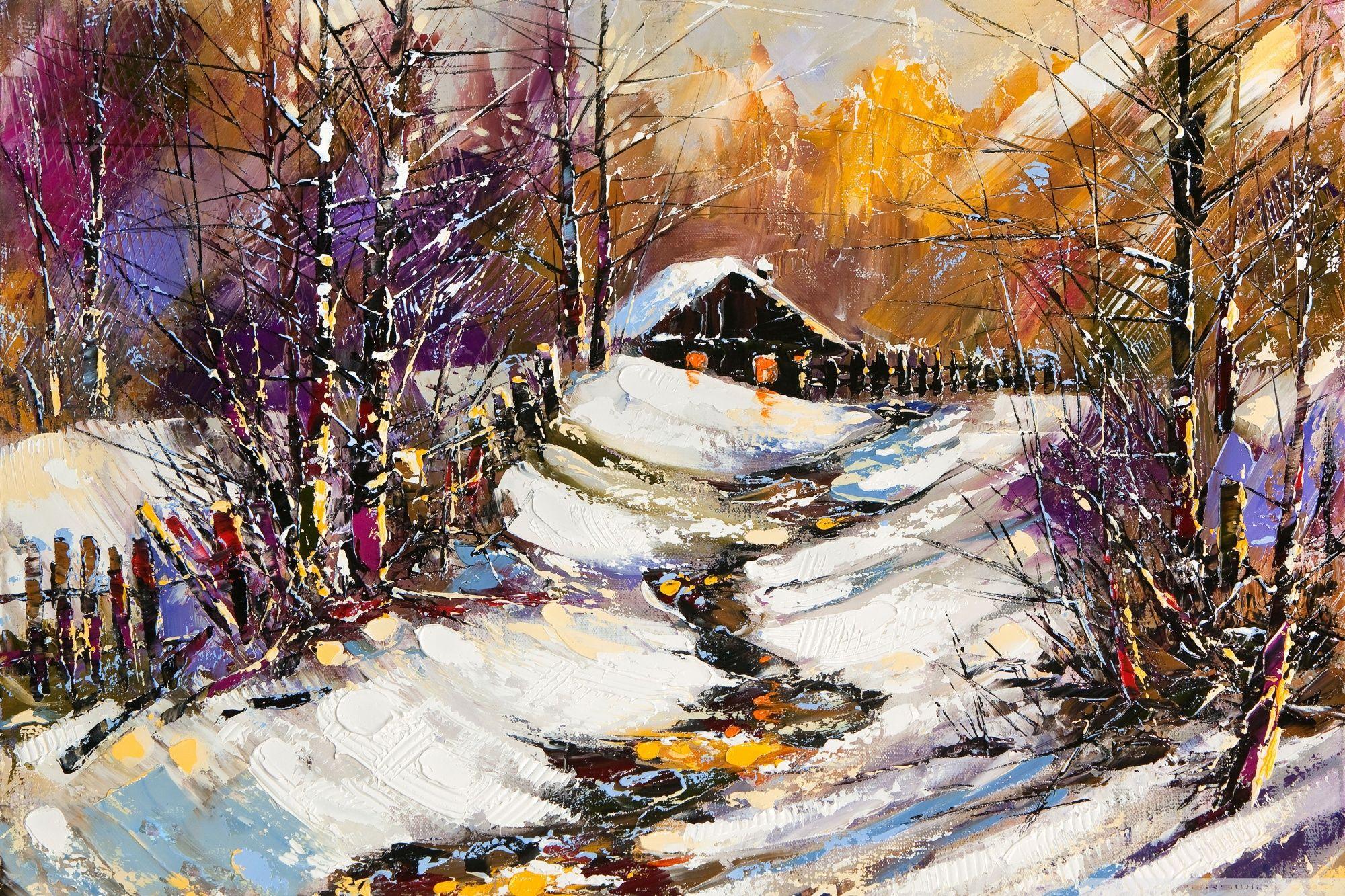 2000x1333 Oil Painting Ultra HD Desktop Background Wallpaper for 4K UHD TV : Tablet