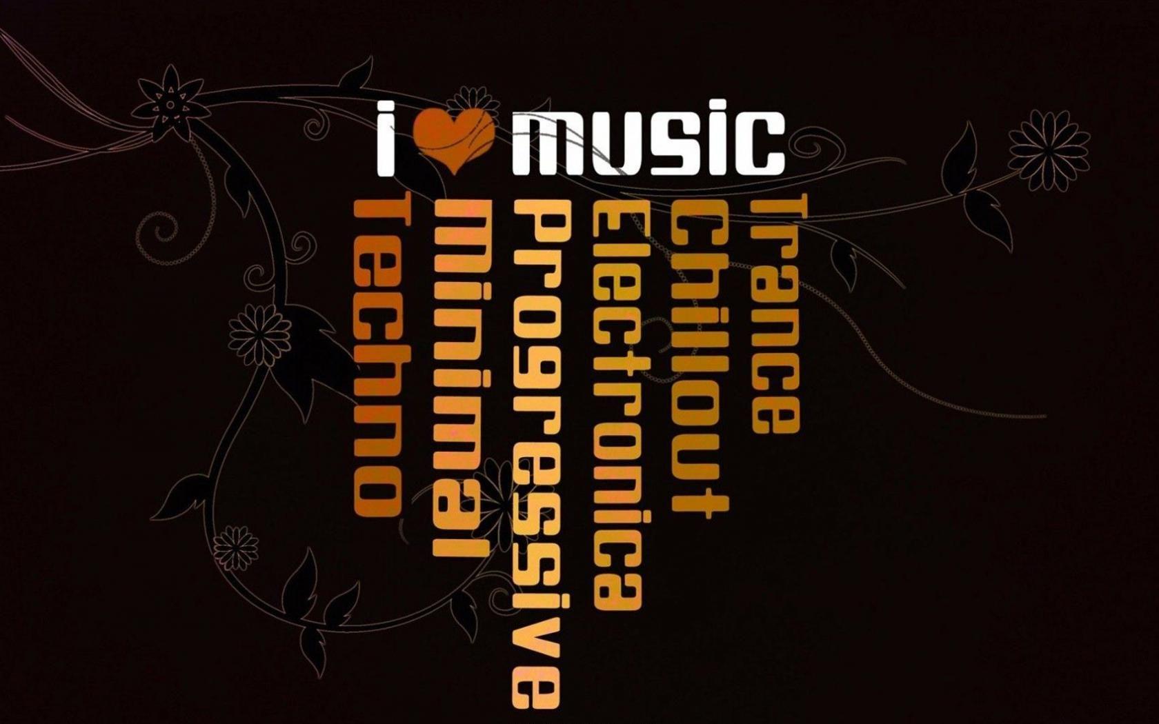 1680x1050 I Love Music wallpaper. I Love Music