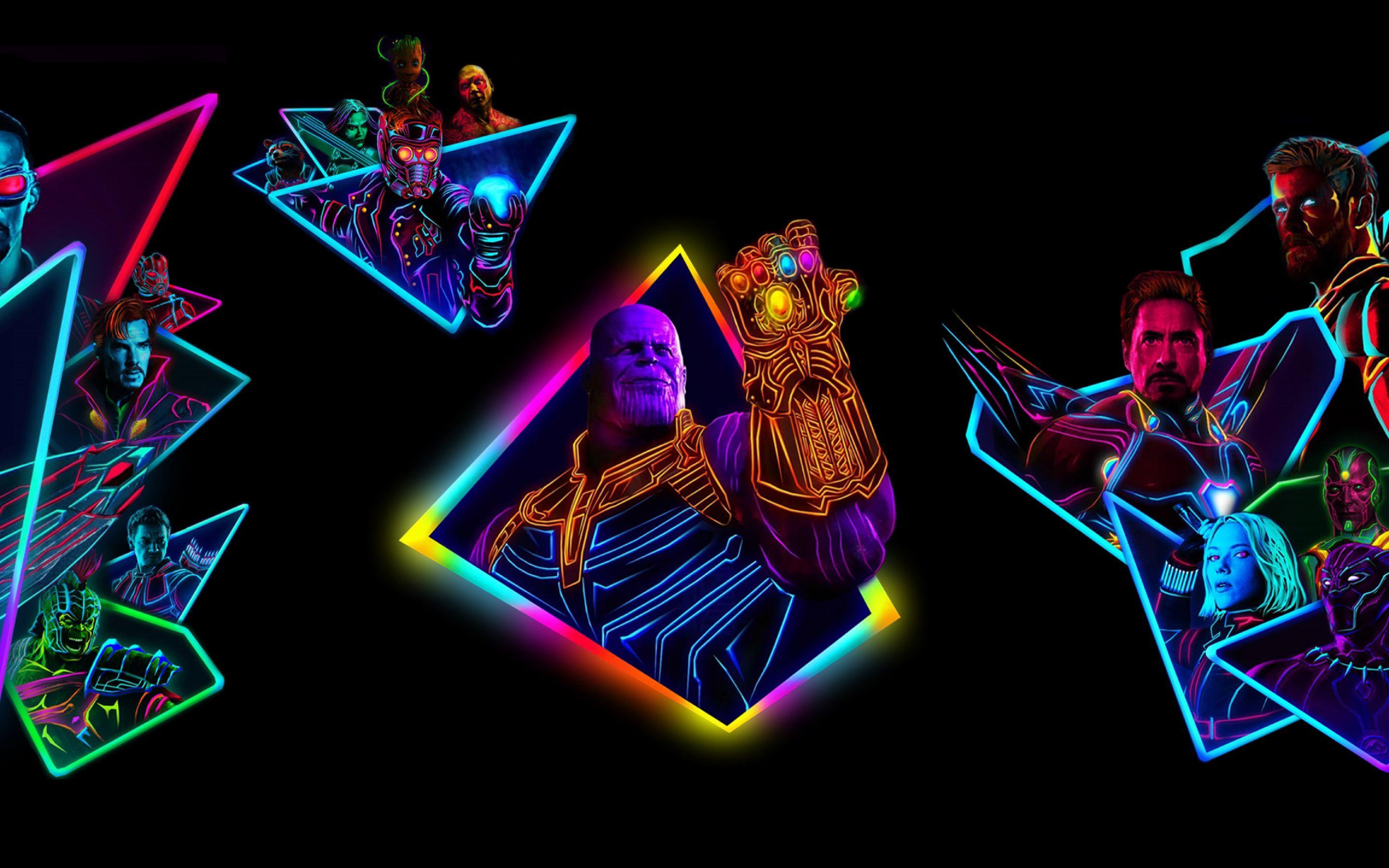 2880x1800 Avengers Infinity War 80s Neon Style Art Macbook Pro Retina Wallpaper, HD Movies 4K Wallpaper, Image, Photo and Background