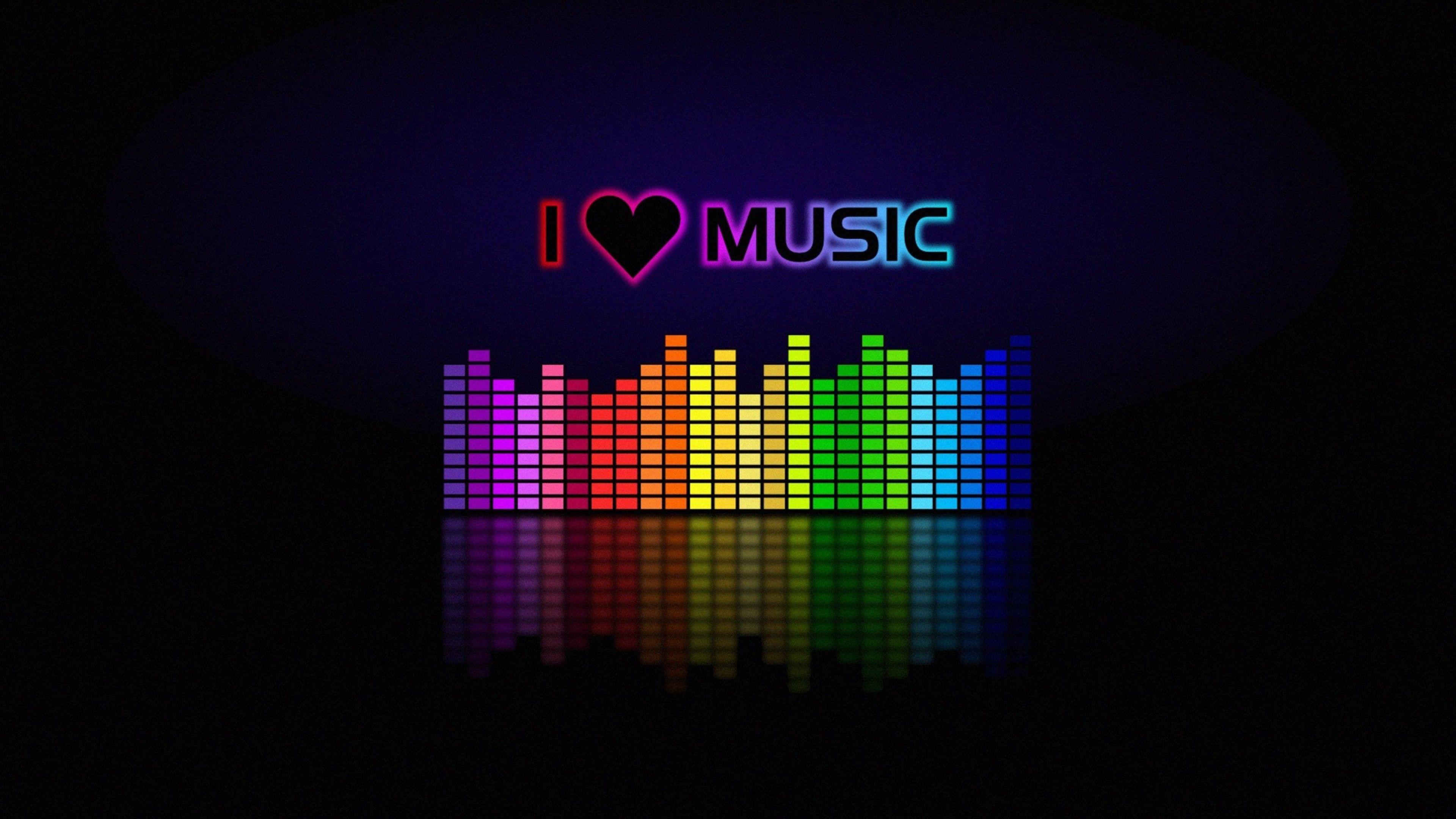3840x2160 I love music HD Wallpaper 4K Ultra HD