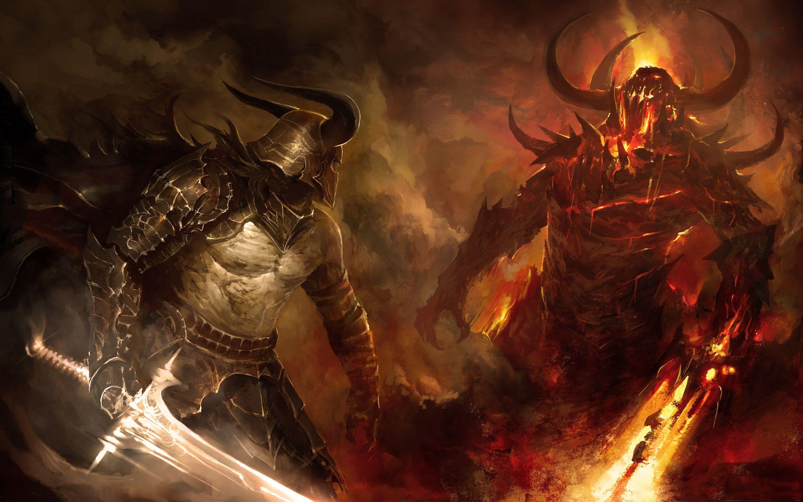 2560x1600 Angels Vs. Demons Wallpaper