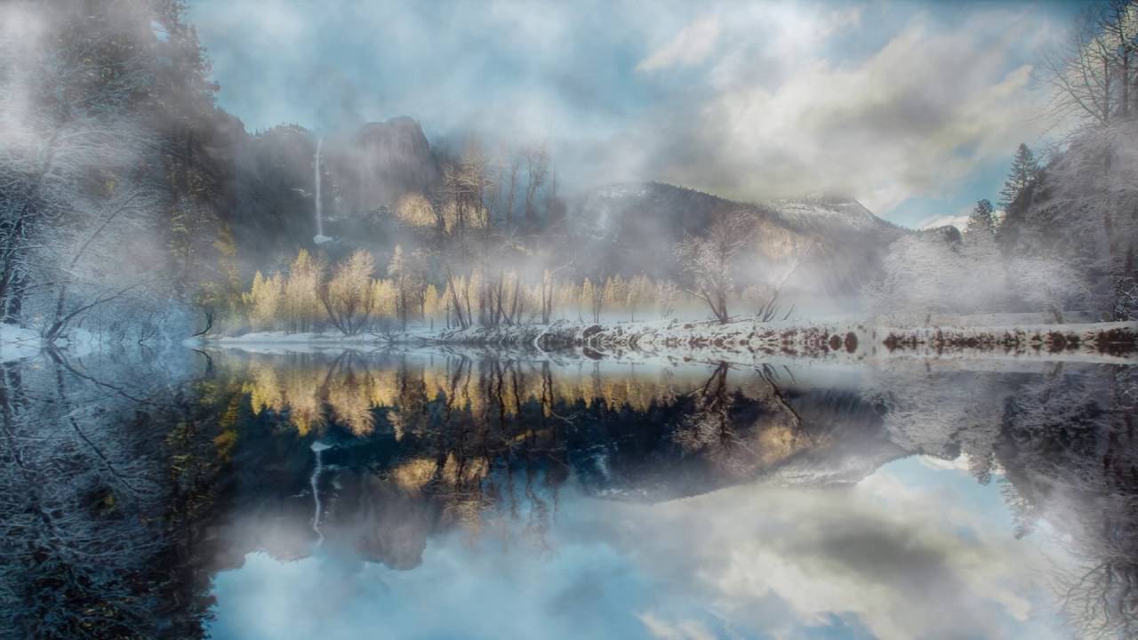 1280x720 Calm Fog Lake Animated Wallpaper