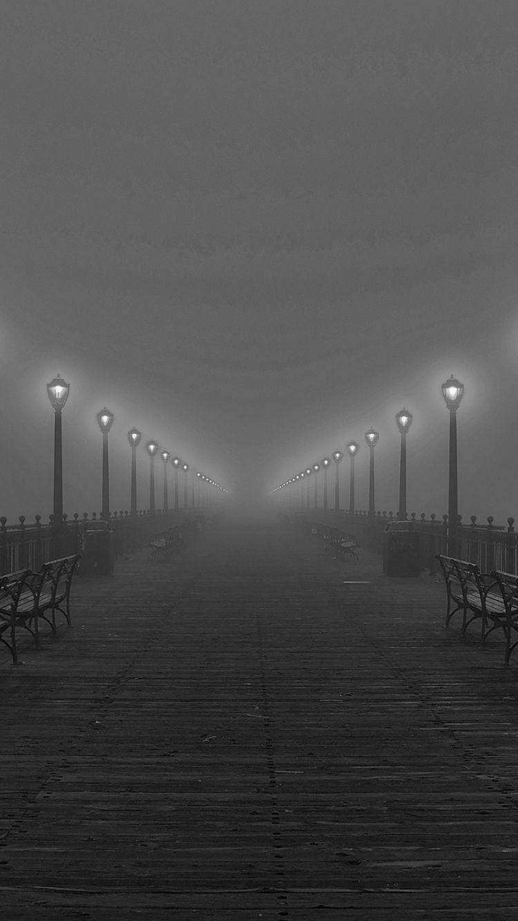 750x1334 Free download Black And Wallpaper 2560x1440 Black And White Fog Pier Lamps [2560x1440] for your Desktop, Mobile & Tablet. Explore Fog Wallpaper. Fog Forest Wallpaper, Foggy Lake Wallpaper, Foggy Forest Wallpaper
