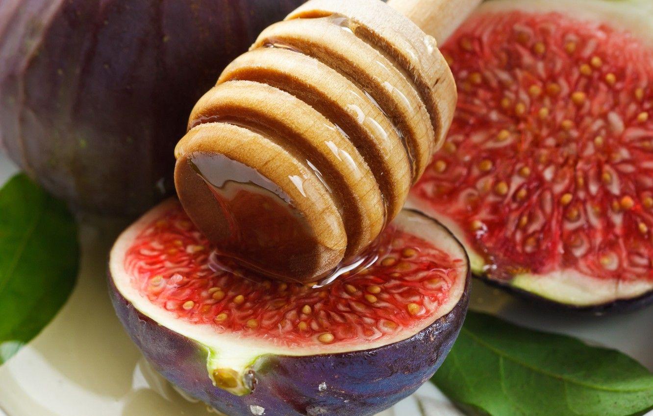 1332x850 Wallpaper food, honey, figure, fruit, honey, fruit, fig image for desktop, section еда