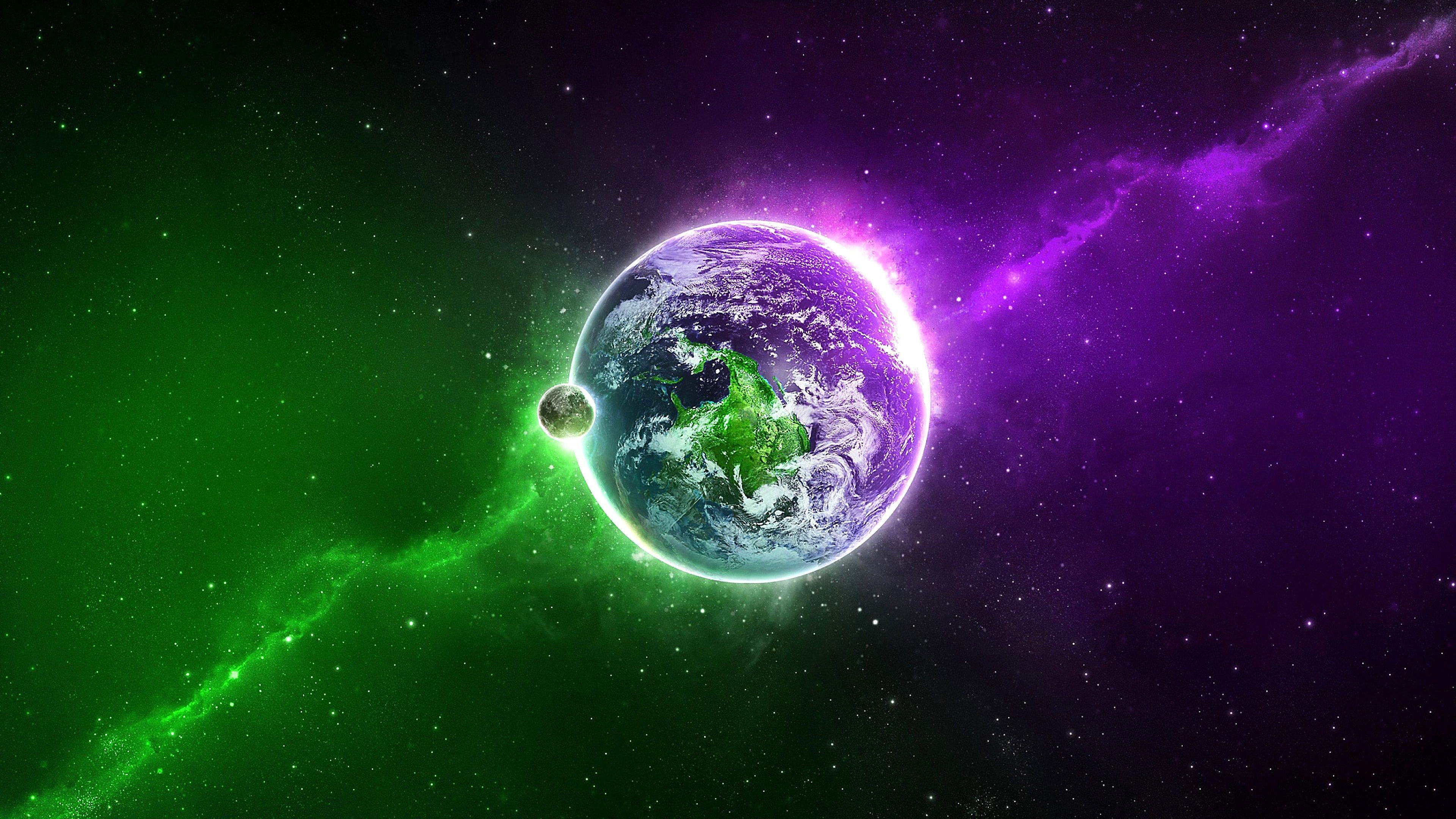 Green and purple abstract painting HD wallpaper  Wallpaper Flare