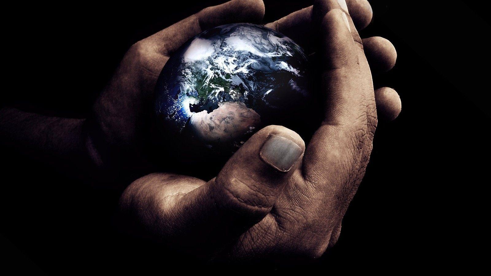 1600x900 hands, Earth wallpaper
