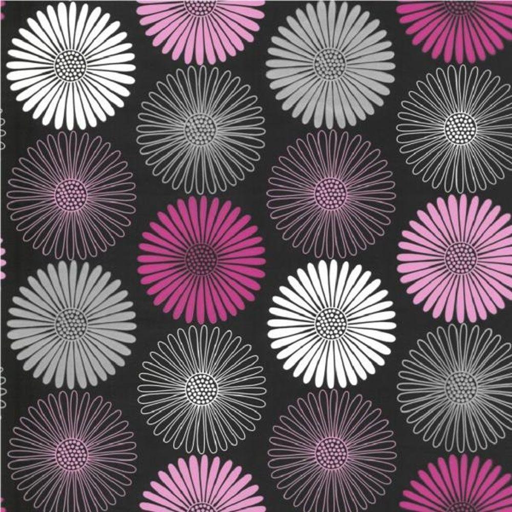 1000x1000 Arthouse Arthouse Opera Daisy Floral Pink Black Metallic 10m Wallpaper 617004 P1325 2047_