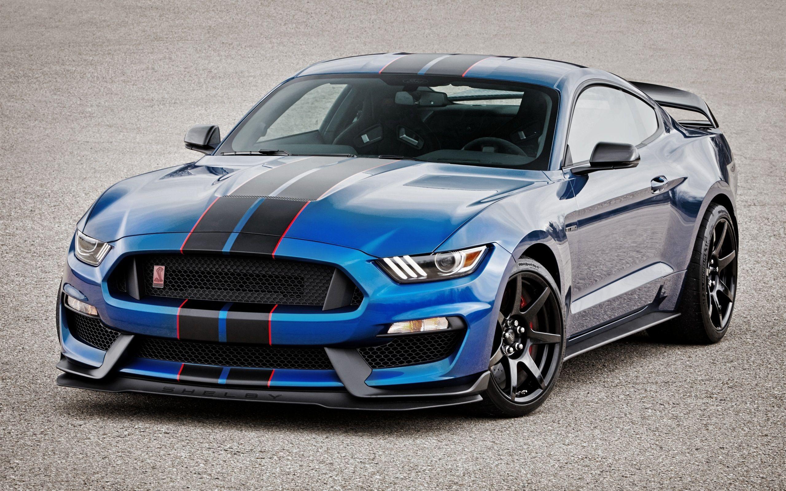 2560x1600 Shelby Ford Mustang GT350R blue car front view 4k laptop wallpaper