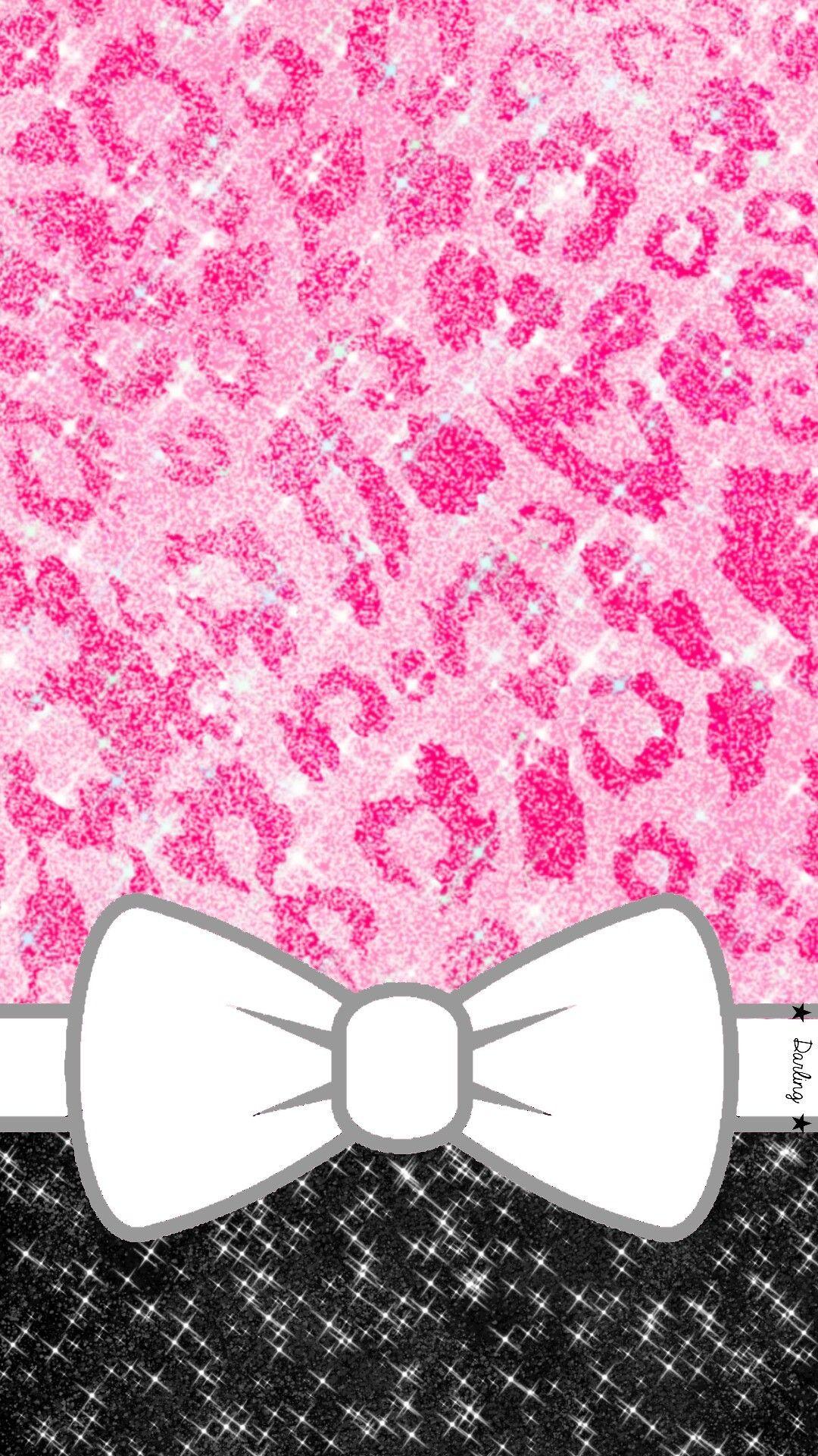 1080x1920 Lã©opard Chic Pink Black Glitter HD Wallpaper