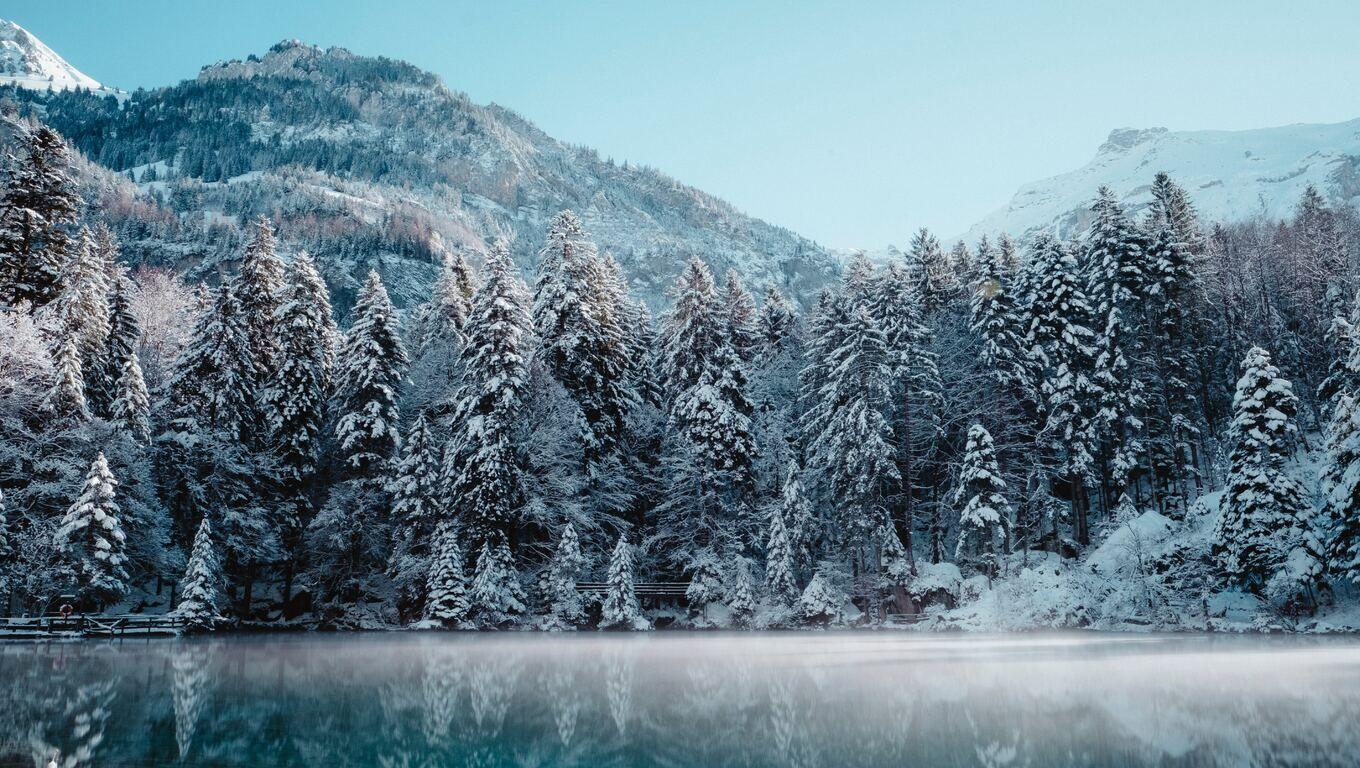 1360x768 Switzerland Winter Reflection 5k Laptop HD HD 4k Wallpaper, Image, Background, Photo and Picture