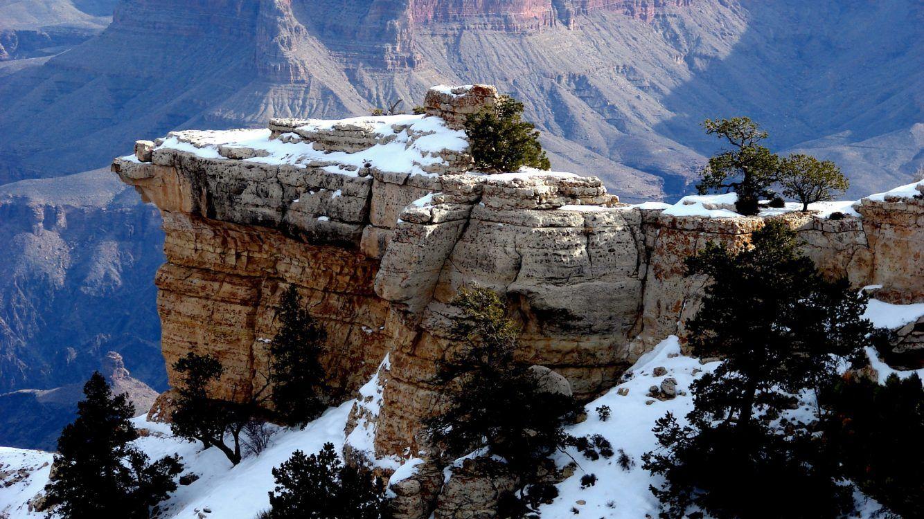 1334x750 Hdwallpaper87.com The Grand Canyon During Winter Desktop Wallpaper. Free The Grand Canyon During Winter Phone Background Image