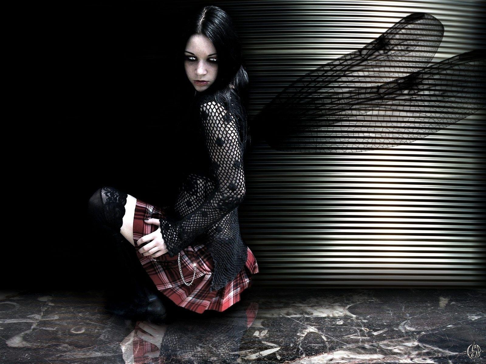 1600x1200 Dark EMO Fairy Wallpaper < Other Misc < Miscellaneous < Desktop Wallpaper