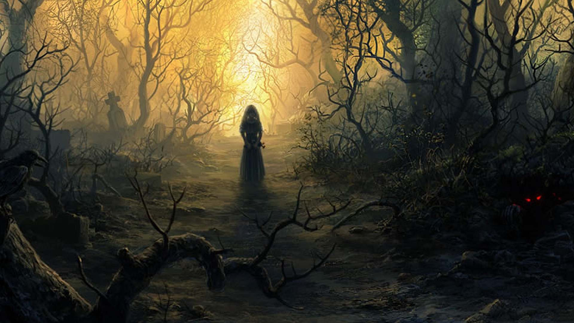 1920x1080 Dark Fairy Desktop Wallpaper