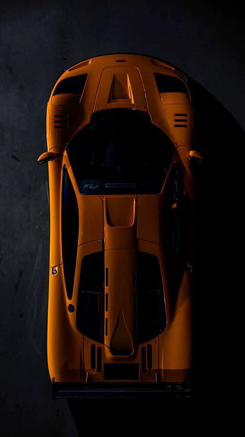 800x1422 F1 in McL Orange, mclaren, car, hypercar, supercar, sports, classic, gt, HD phone wallpaper