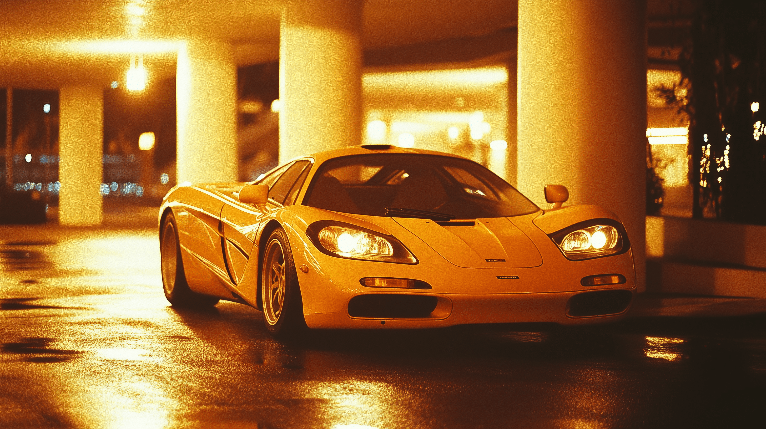 2912x1632 Download McLaren F1 Yellow HD Wallpaper