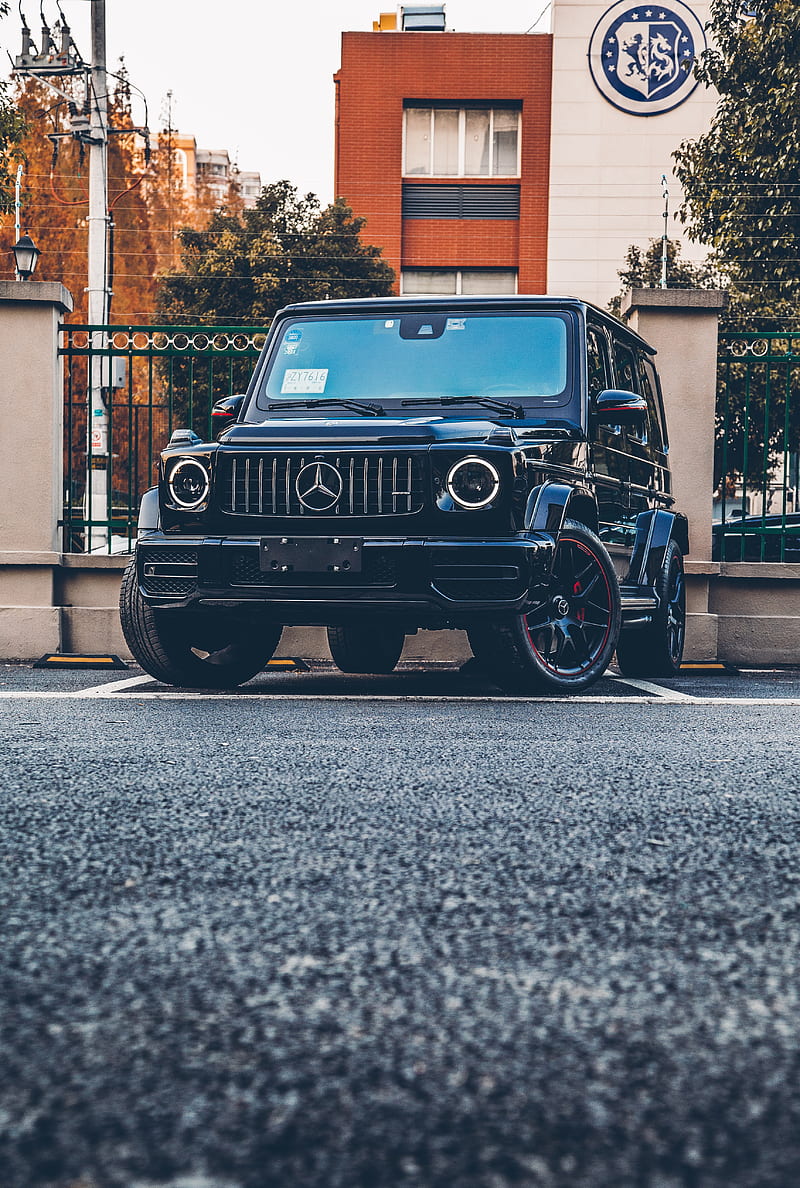 800x1188 Mercedes, suv, black, front view, HD phone wallpaper