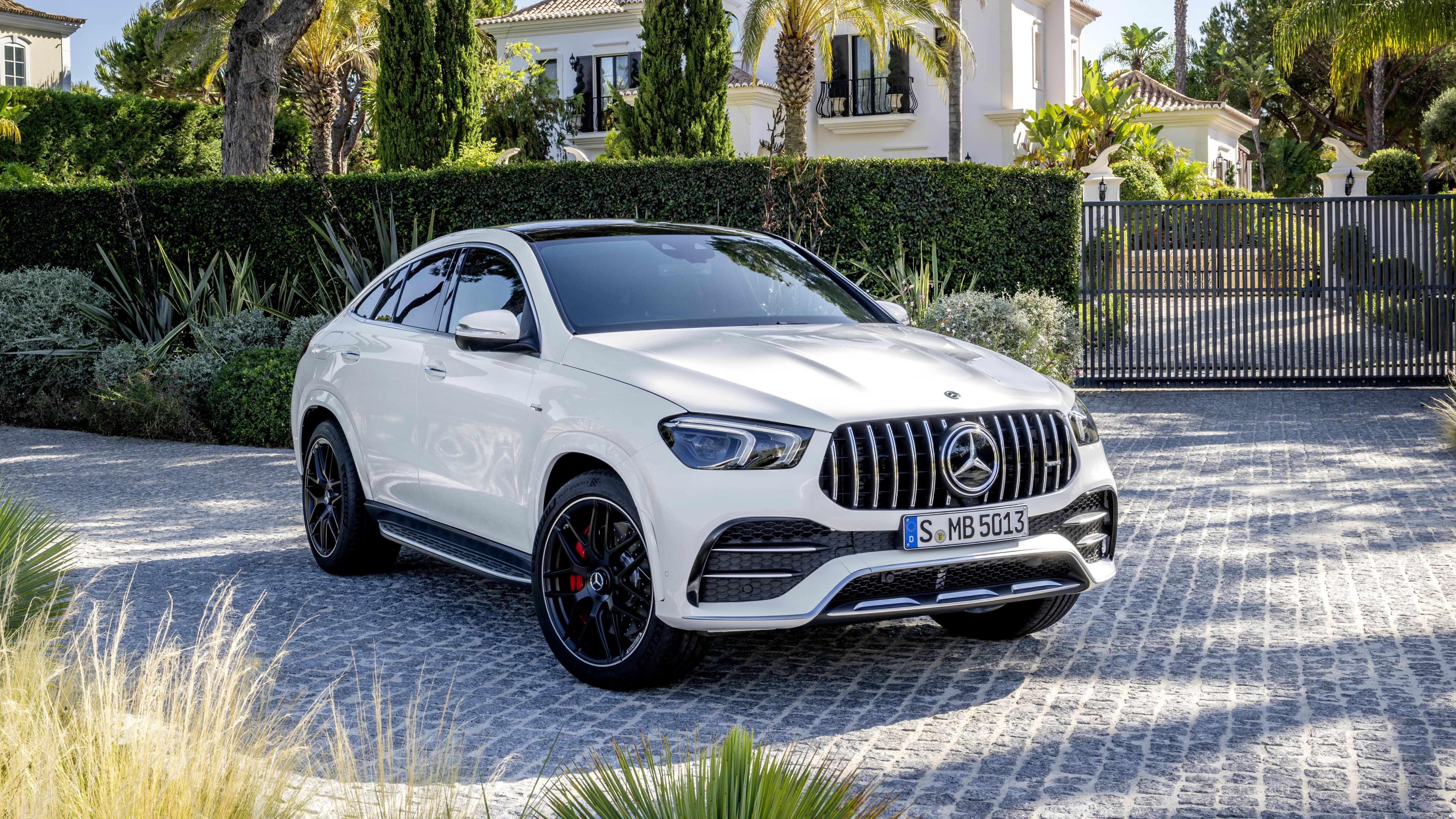5120x2880 Download White Car Car SUV Mercedes Benz Vehicle Mercedes AMG GLE 53 4k Ultra HD Wallpaperx2880