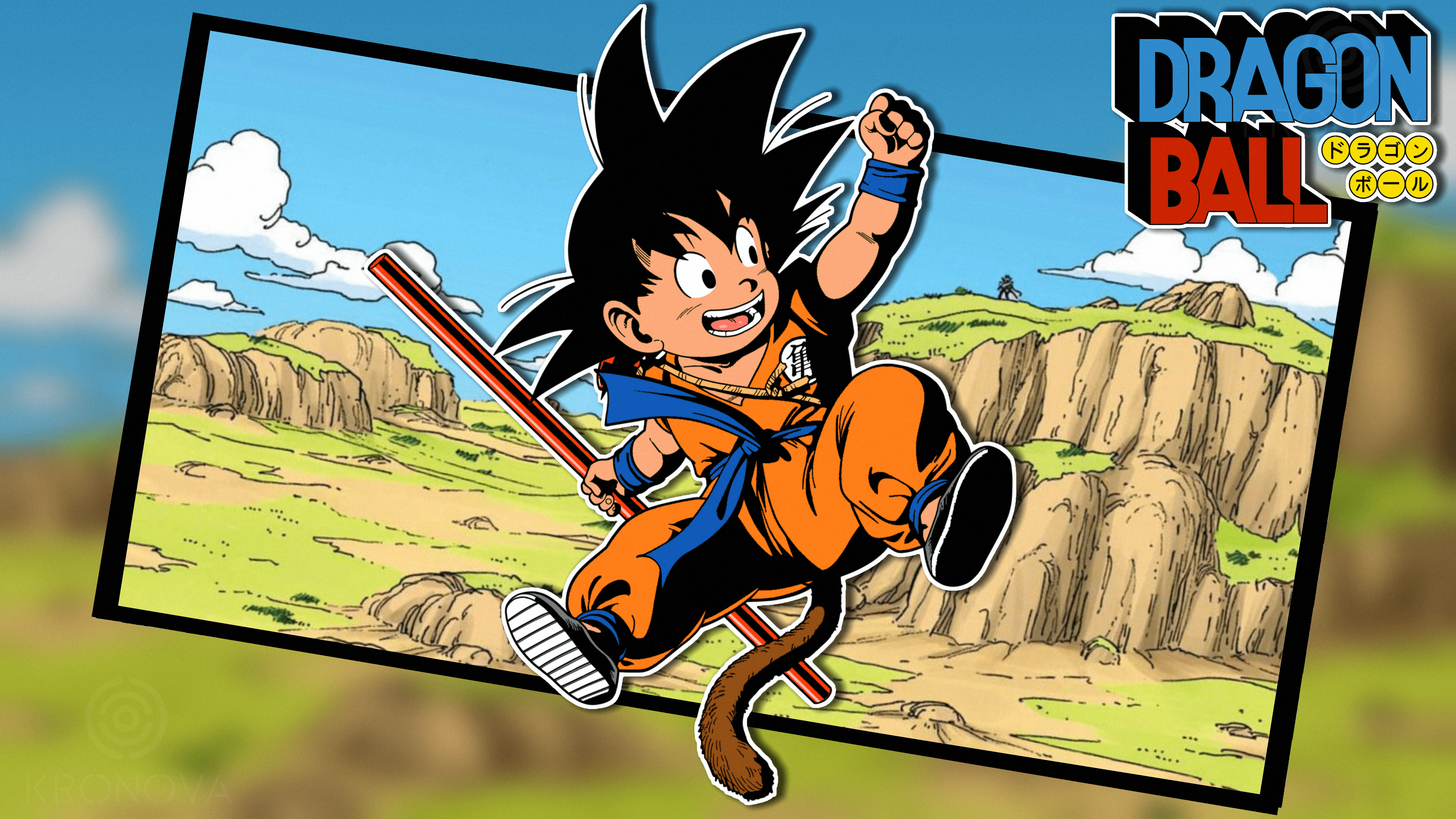3840x2160 Started A Re Draw Of Kid Goku From An Old Sticker And Ended Up Making A Wallpaper