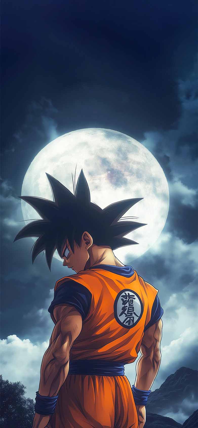 782x1692 Goku Dragon Ball Full Moon Anime Wallpaper Wallpaper HD